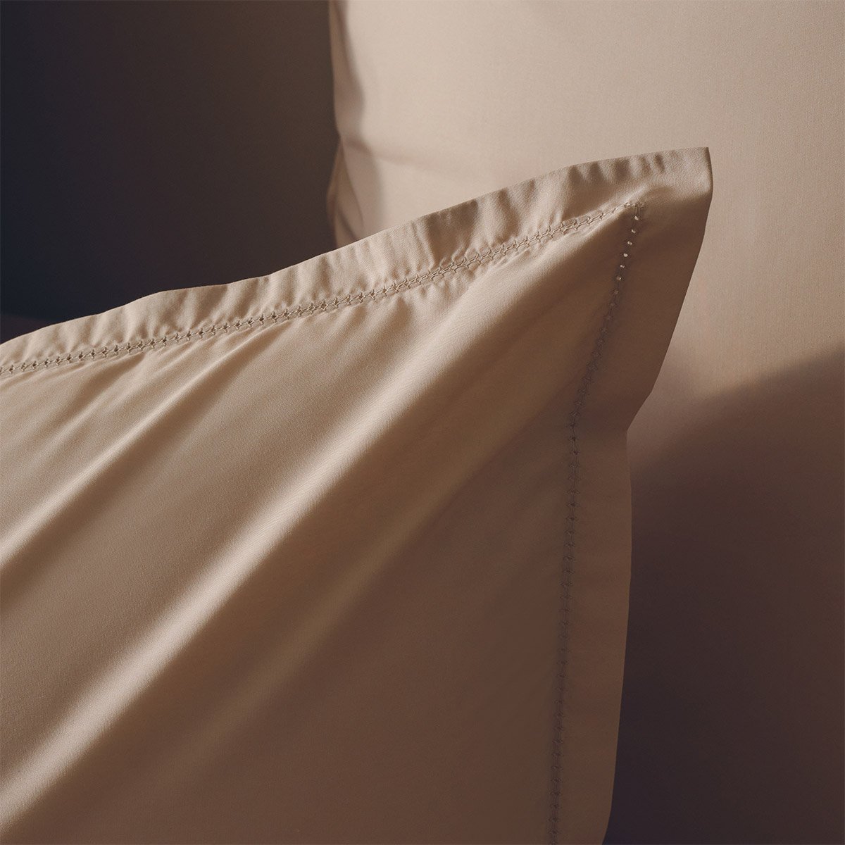 Taie pour oreiller ergonomique en percale de coton, alcove DESFORGES Gris