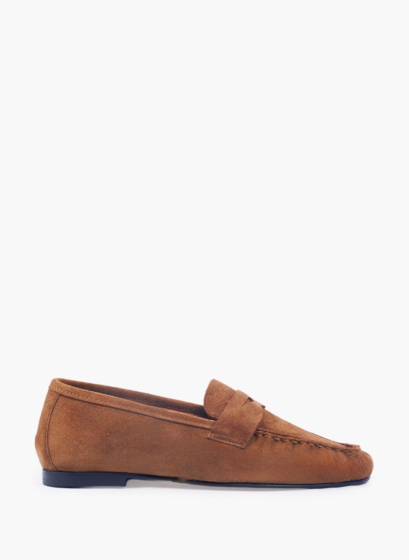 Mocassins plissés thaïs cuir daim JULES & JENN Marron