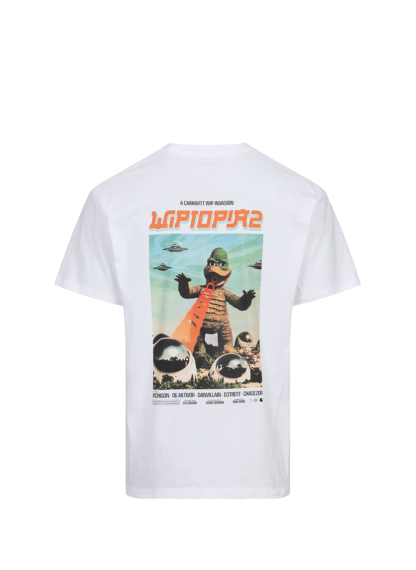 Tee-shirt droit col rond imprimé en coton CARHARTT WIP Blanc