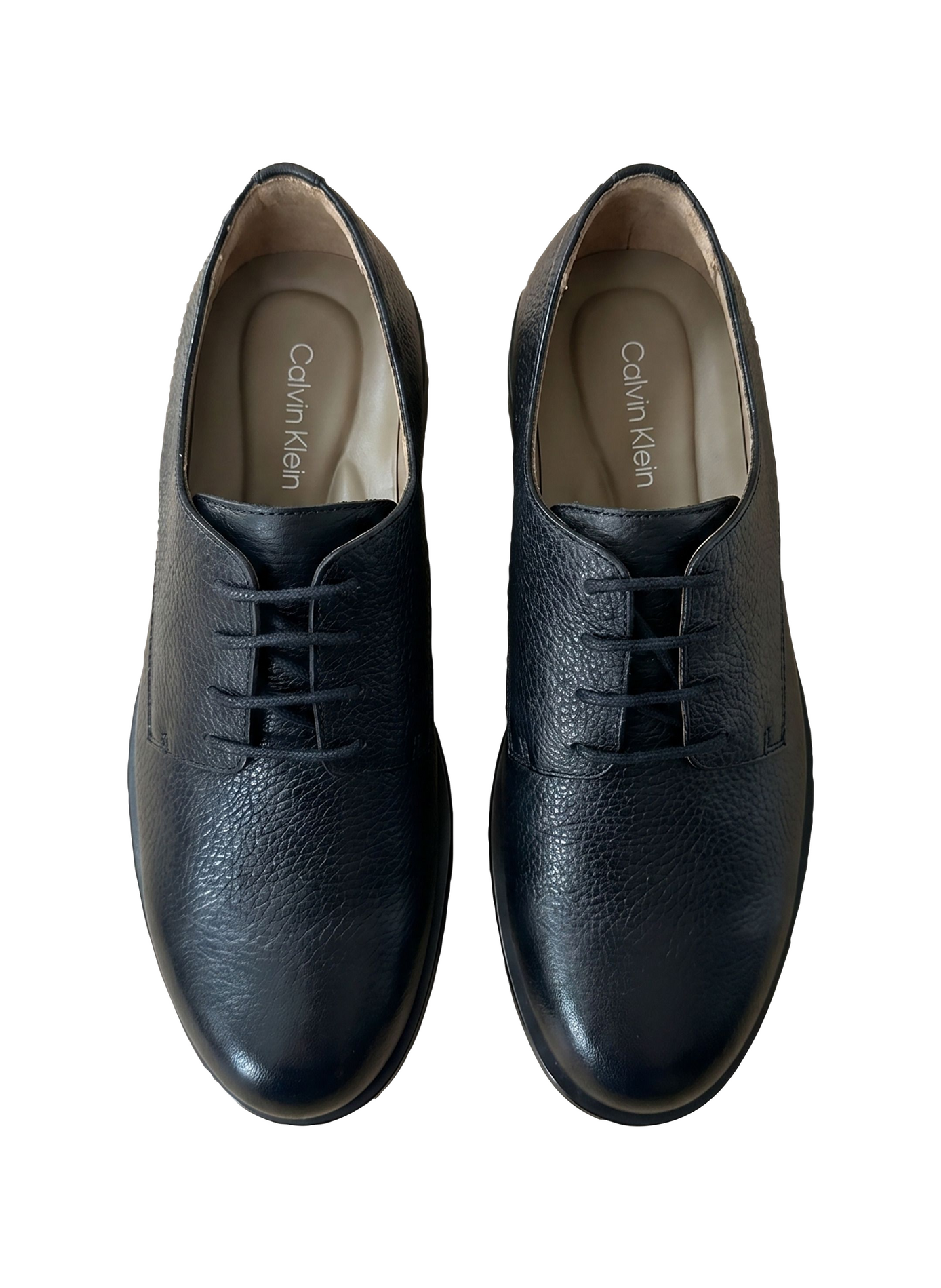 Flache Lederschuhe CALVIN KLEIN Schwarz