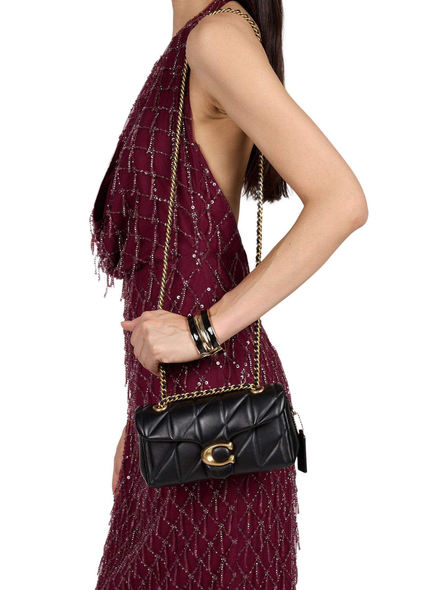 Quilted leather shoulder bag | Black COACH Women