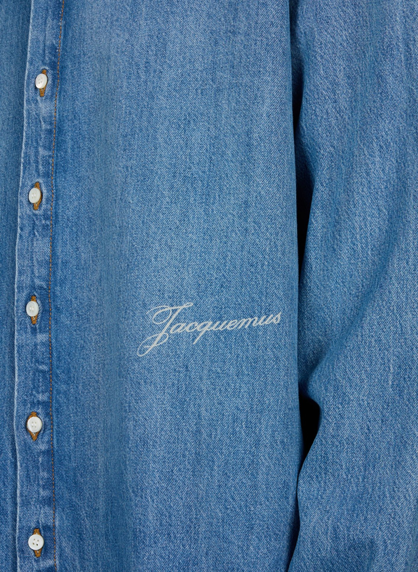 Ruime denim blouse van katoen. JACQUEMUS Blauw