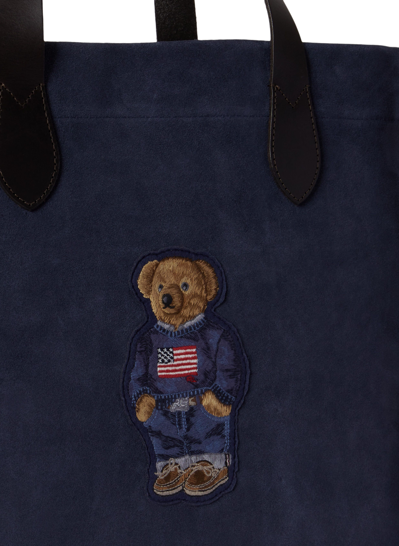 Polo Bär Shopper aus strukturiertem Wildleder POLO RALPH LAUREN Blau