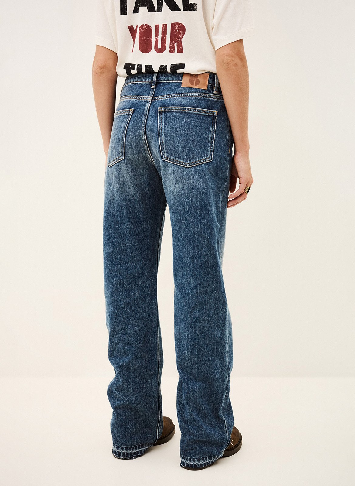 Wijde katoenen broek Vana BA&SH Blauw