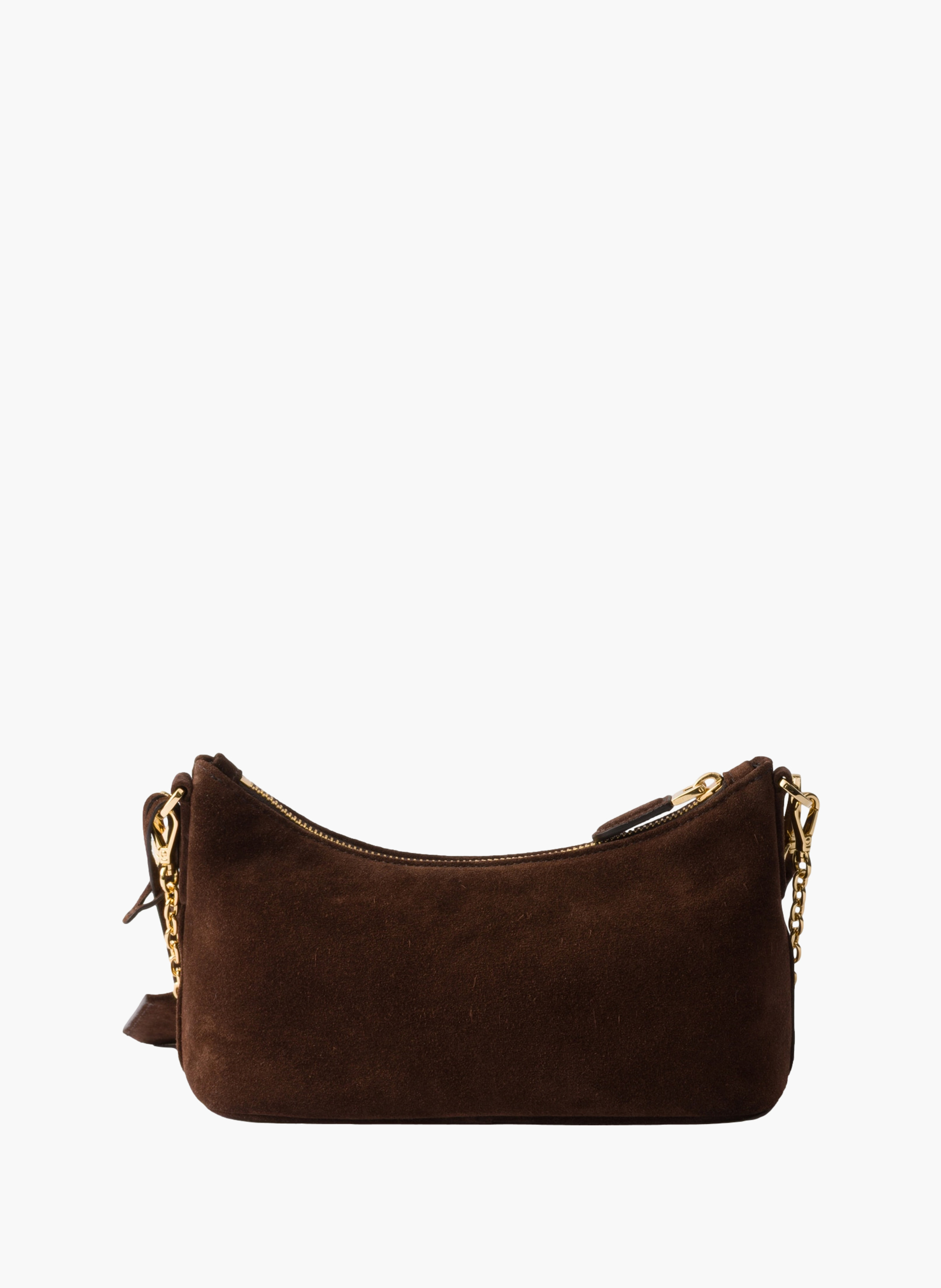 Mini sac en veau velours PRADA Marron