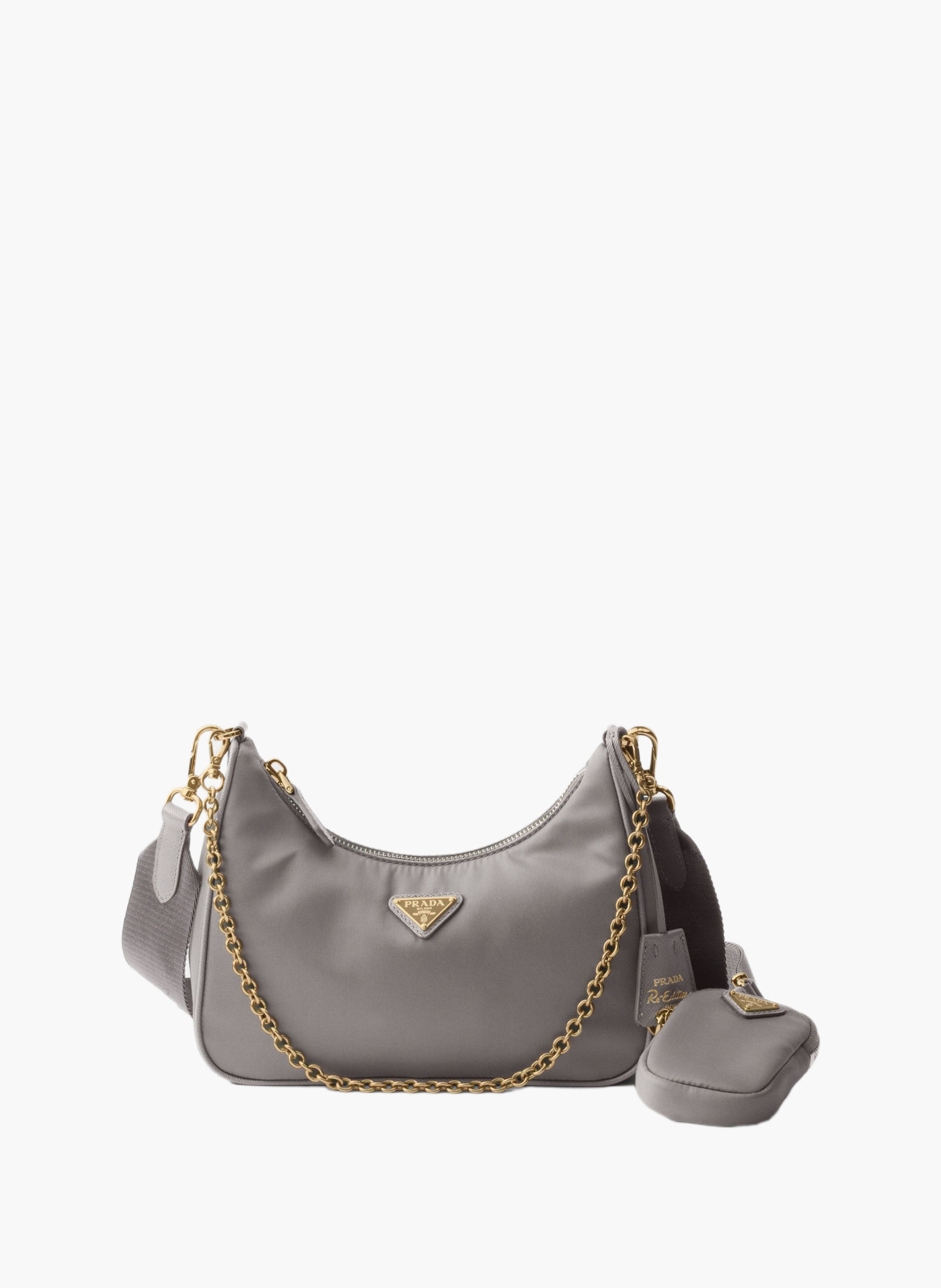 Sac prada re-edition 2005 en re-nylon PRADA Gris