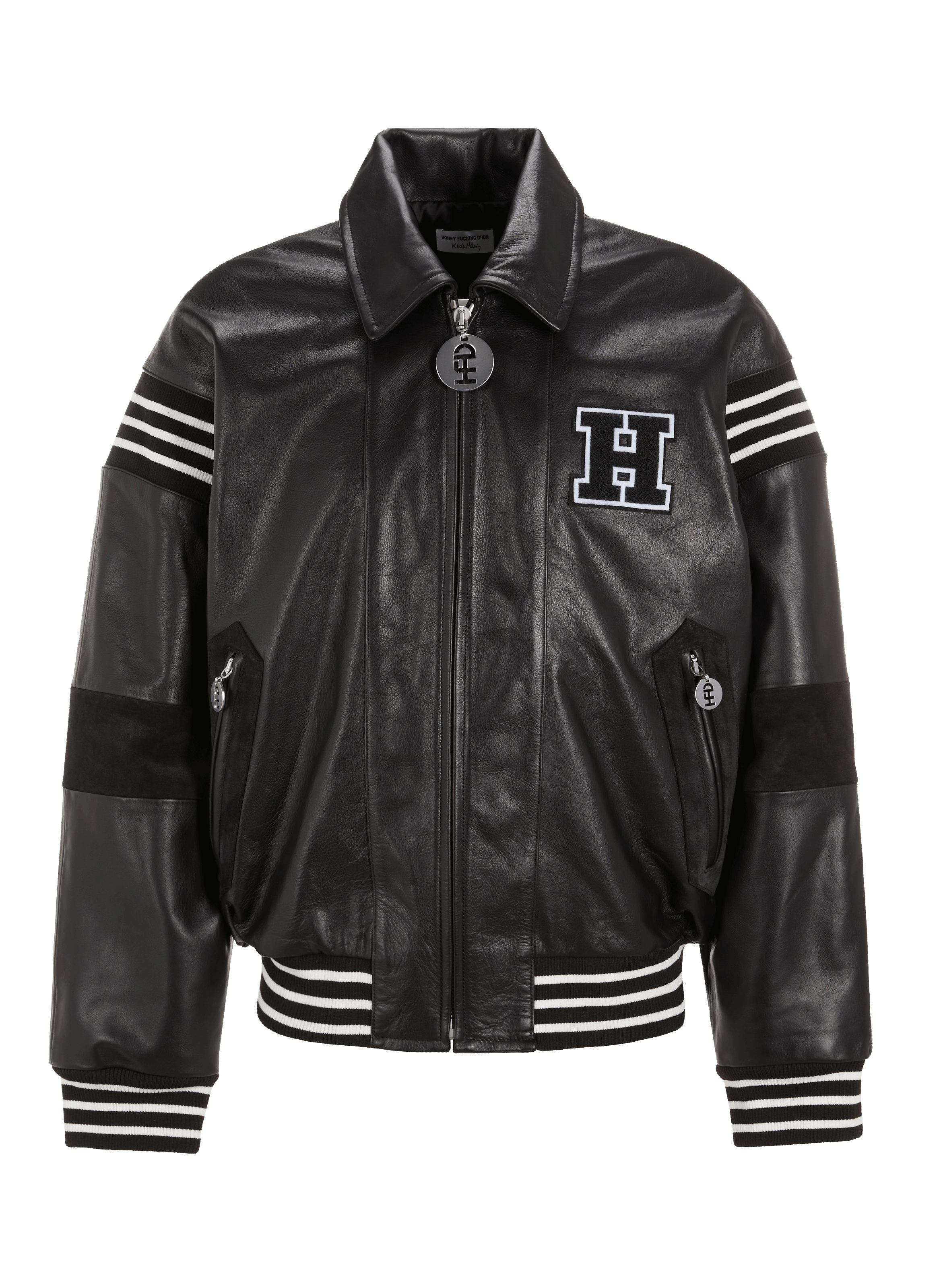 Blouson en cuir de vache