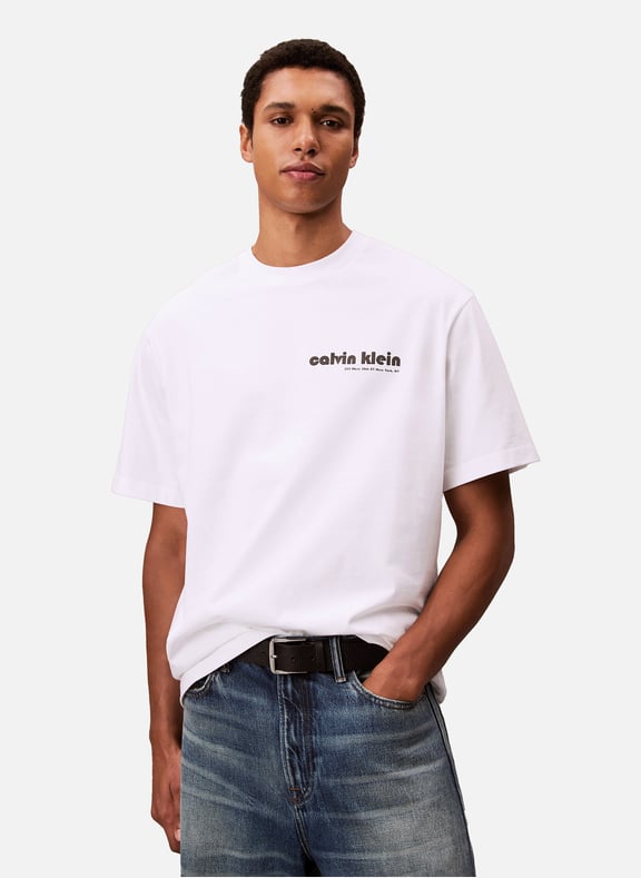 Classic Cotton T-Shirt White by CALVIN KLEIN CALVIN KLEIN Classic Cotton T-Shirt White