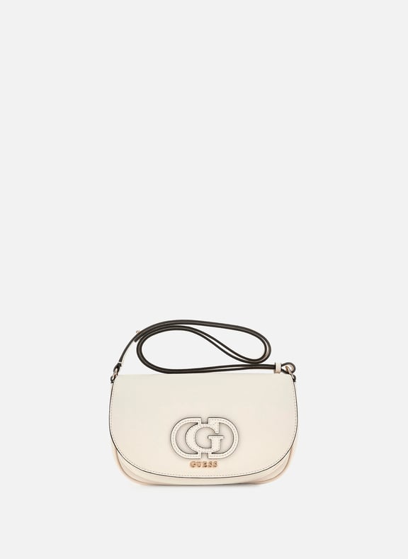 Sac à bandoulière à logo Beige by GUESS GUESS Sac à bandoulière à logo Beige