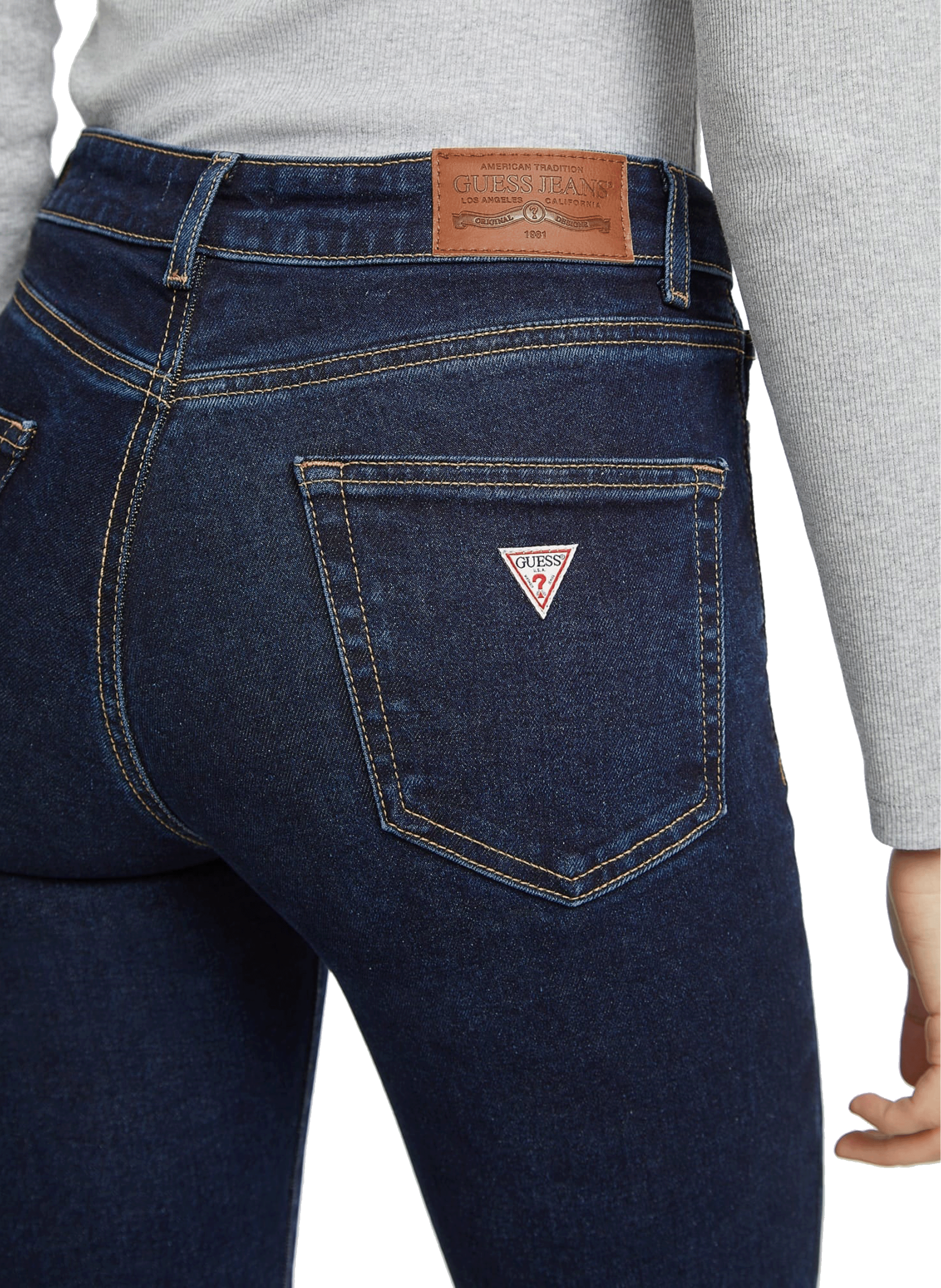 Cotton T-shirt GUESS Blue