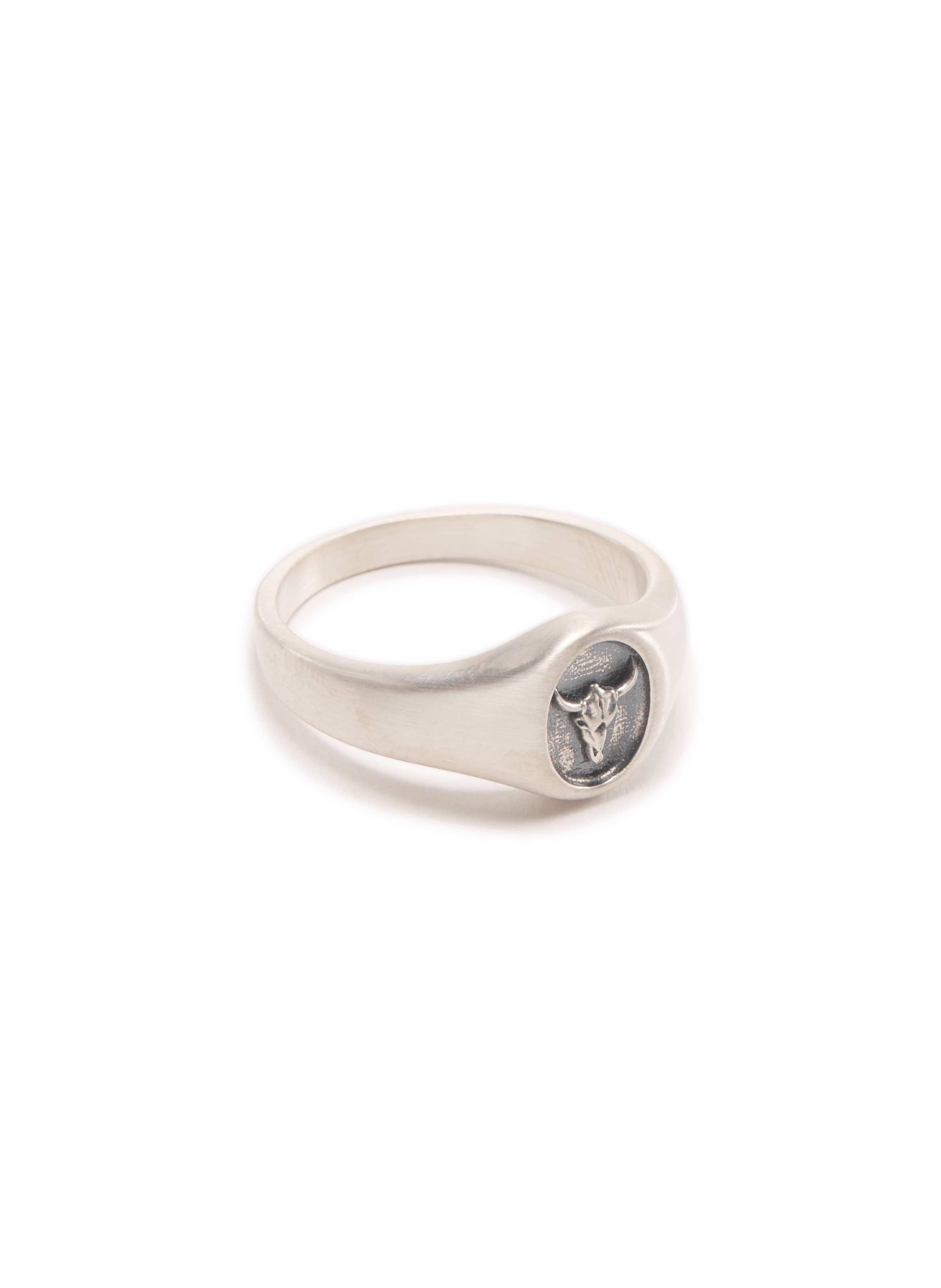 Silver Bull ring in silver SERGE DENIMES Silver