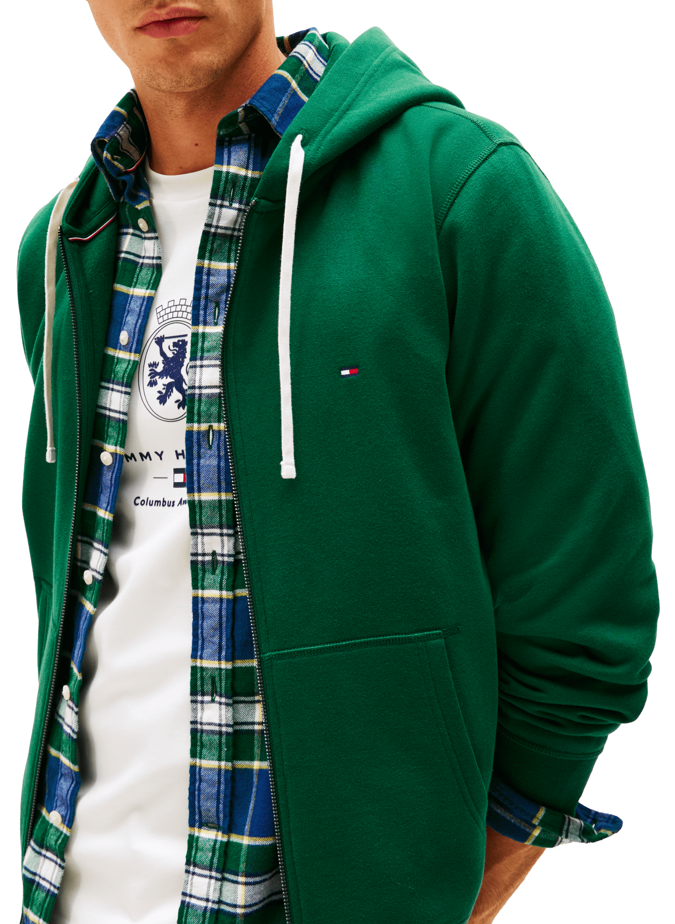 Zip-up hoodie TOMMY HILFIGER Green