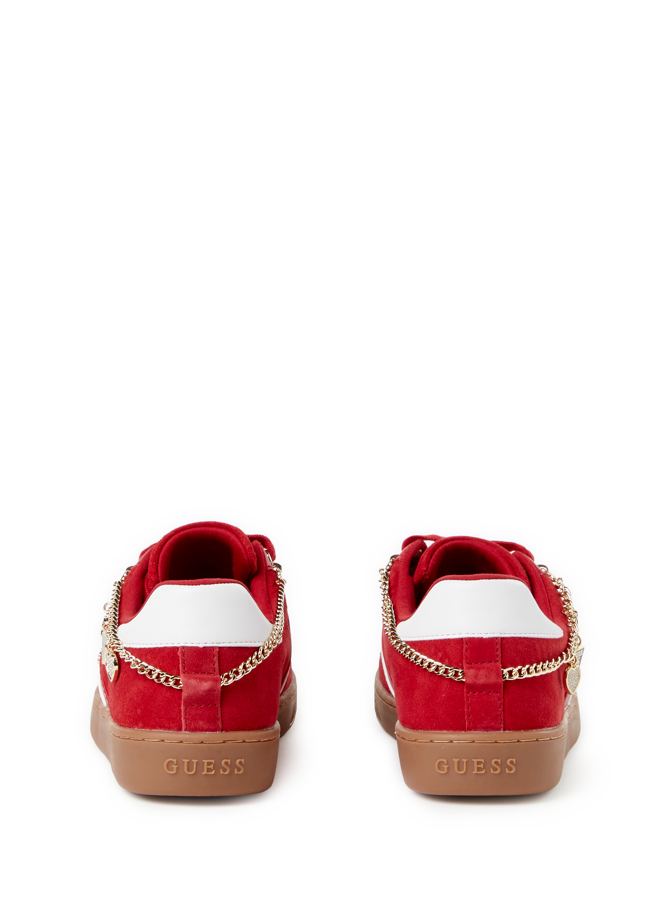Baskets en cuir de vache mélangé GUESS Rouge