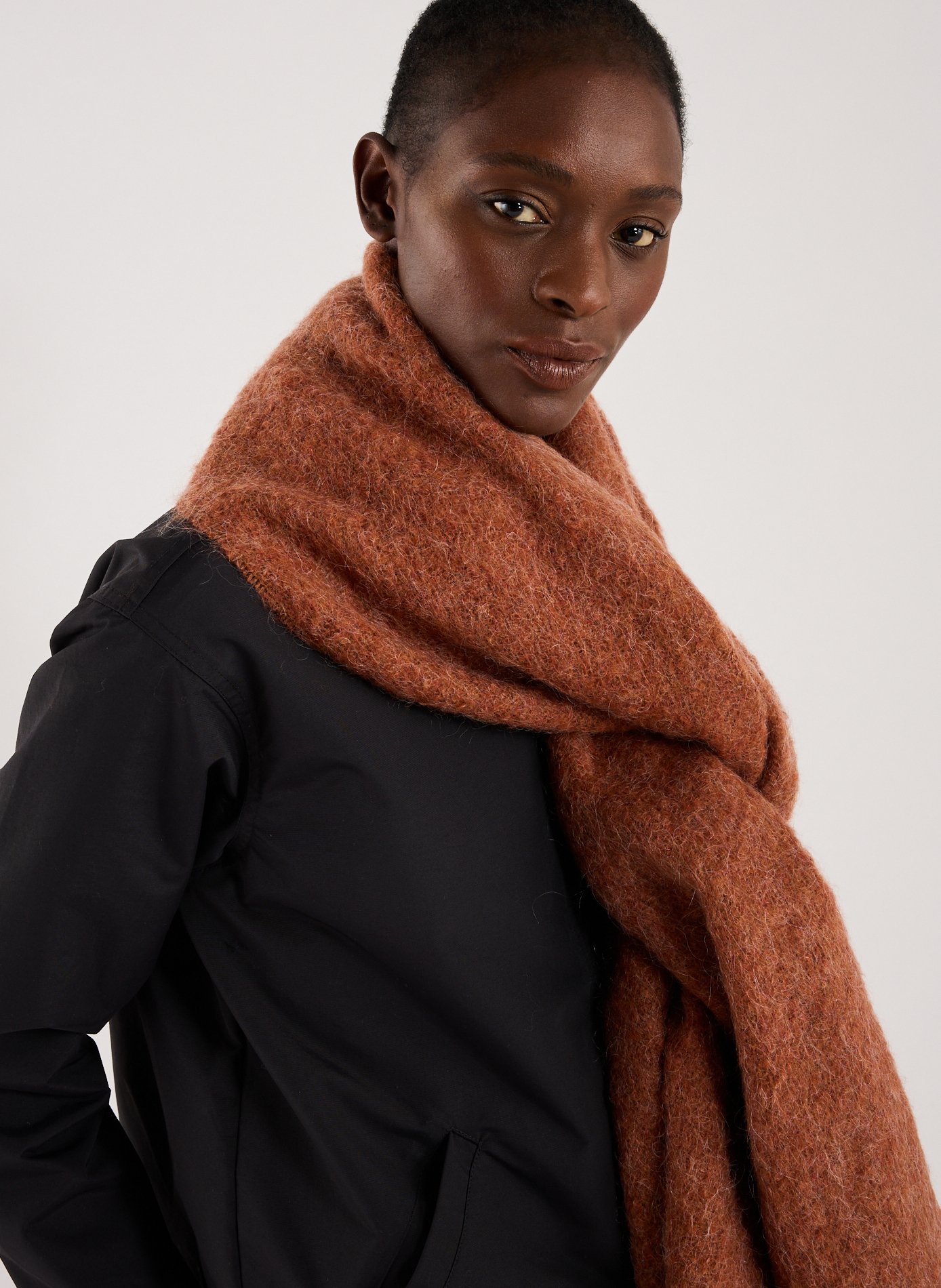 Echarpe à franges New Milene SAISON 1865 Marron