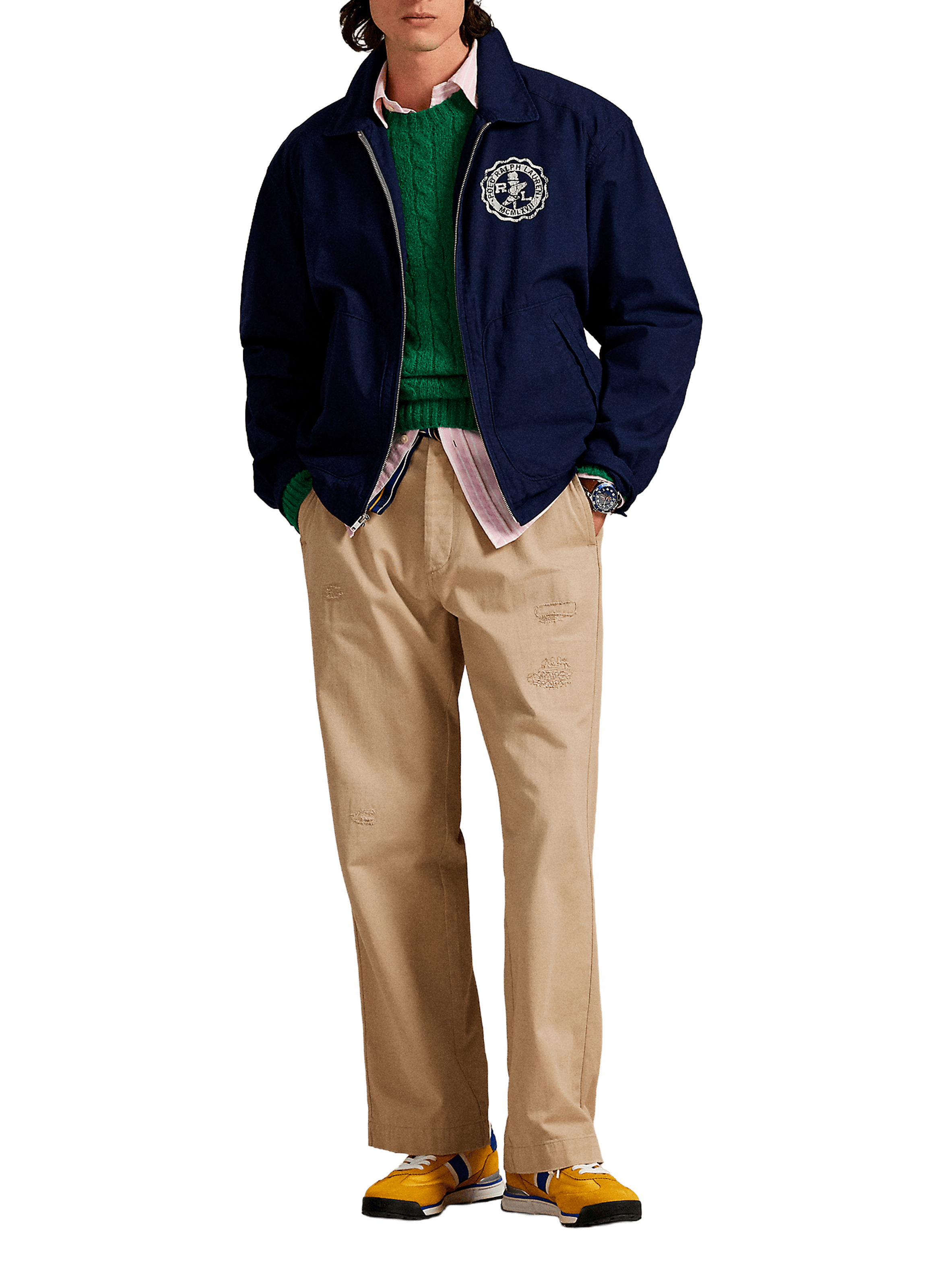 Jacket with classic cotton collar POLO RALPH LAUREN Blue