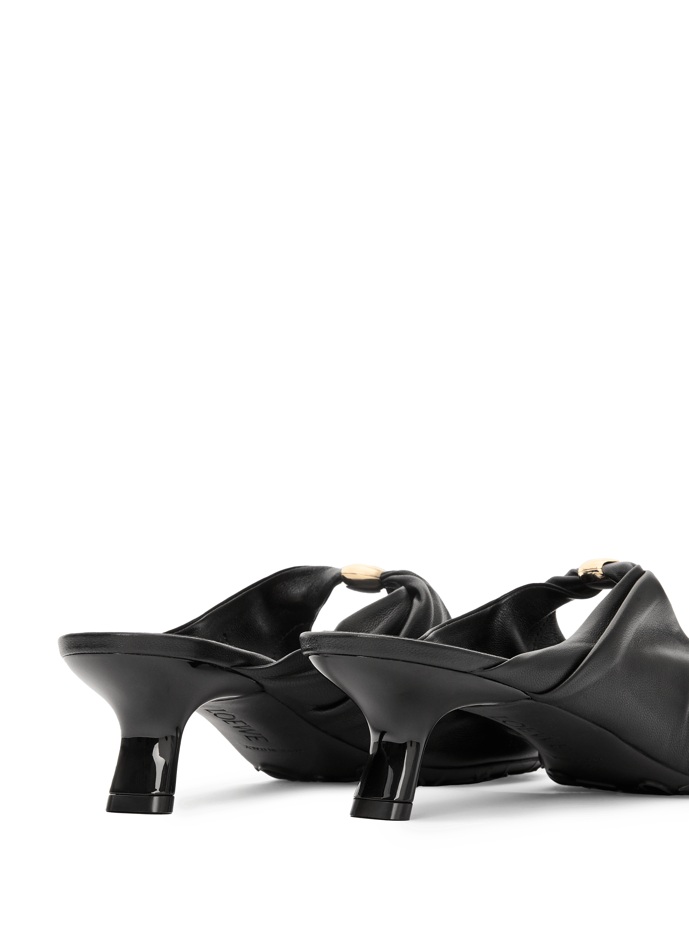 Mule Pebble Soft en cuir d'agneau nappa LOEWE Noir