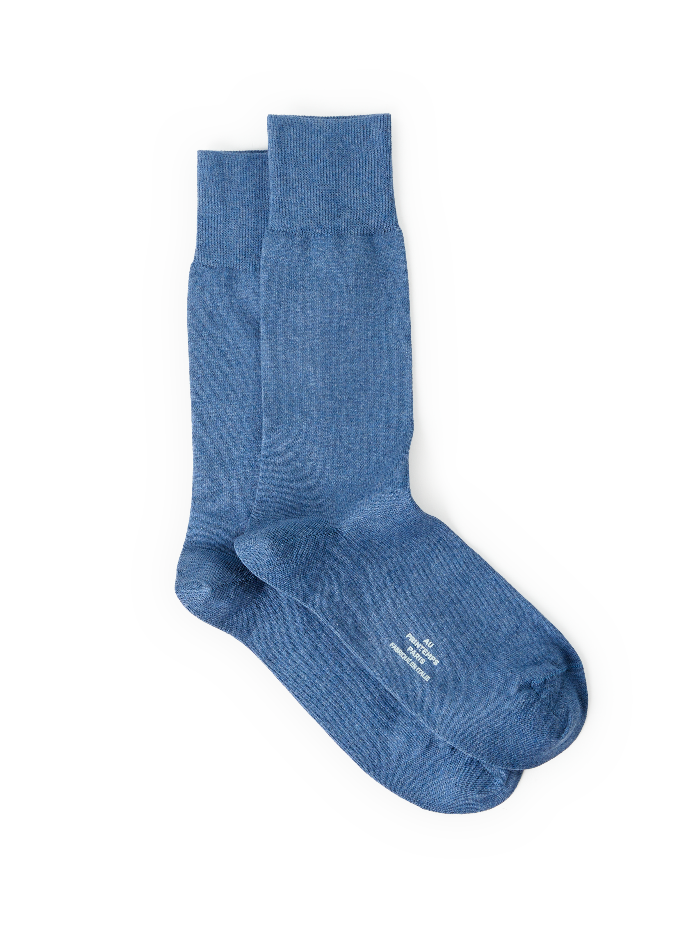 AU PRINTEMPS PARIS Chaussettes hautes en coton Bleu