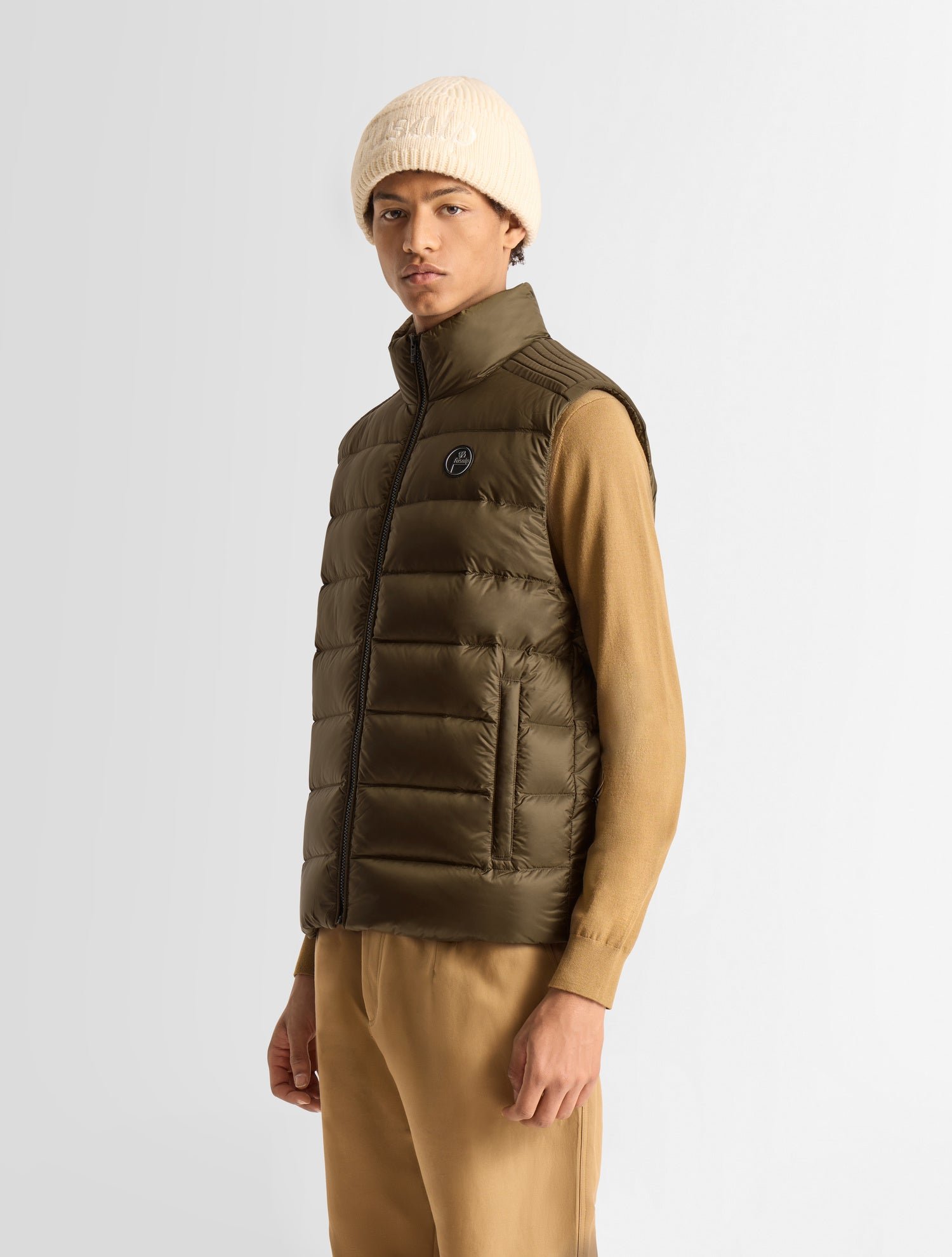 Doudoune sans manches gorvone col montant coupe regular FUSALP Marron