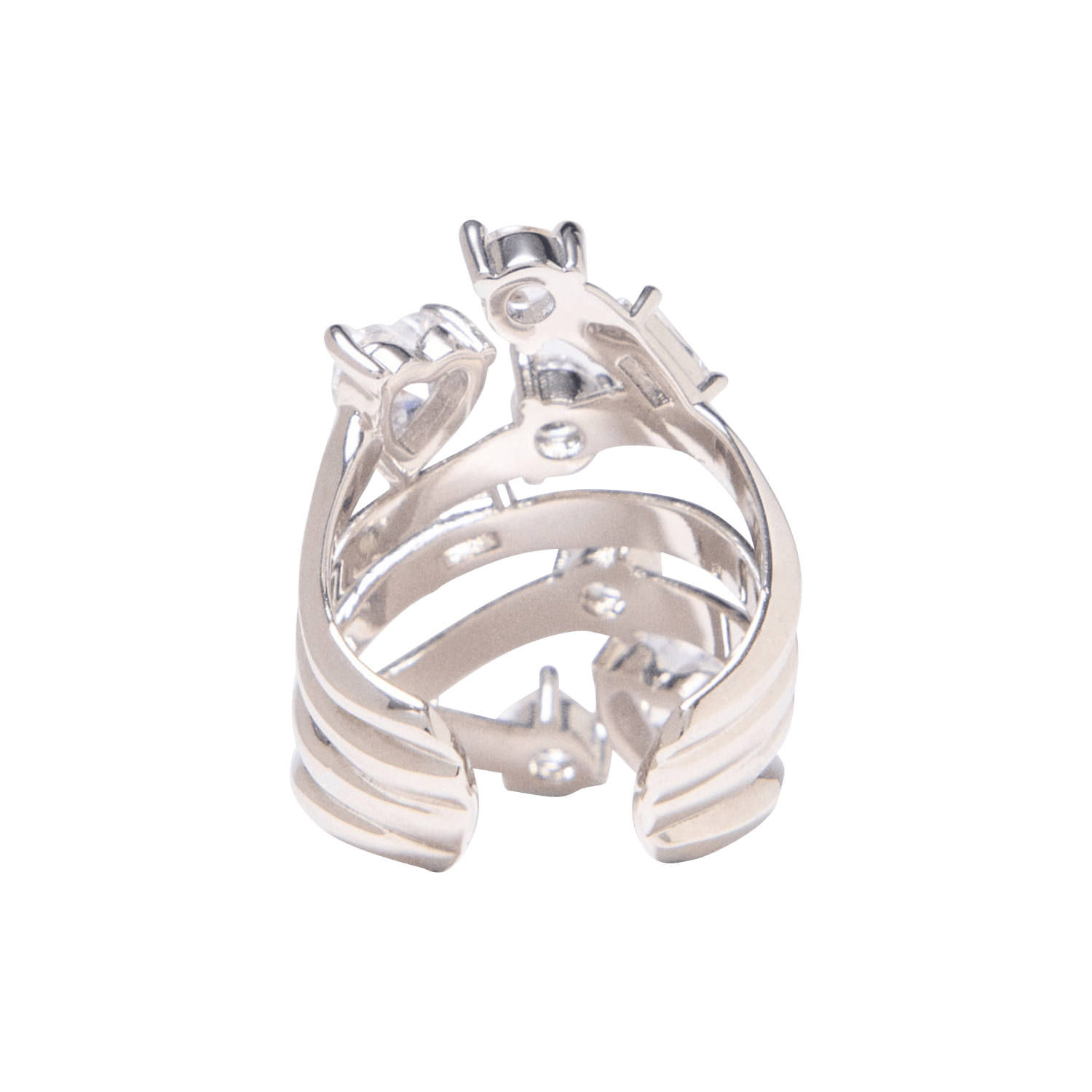 Bague à strass MAJE Argent