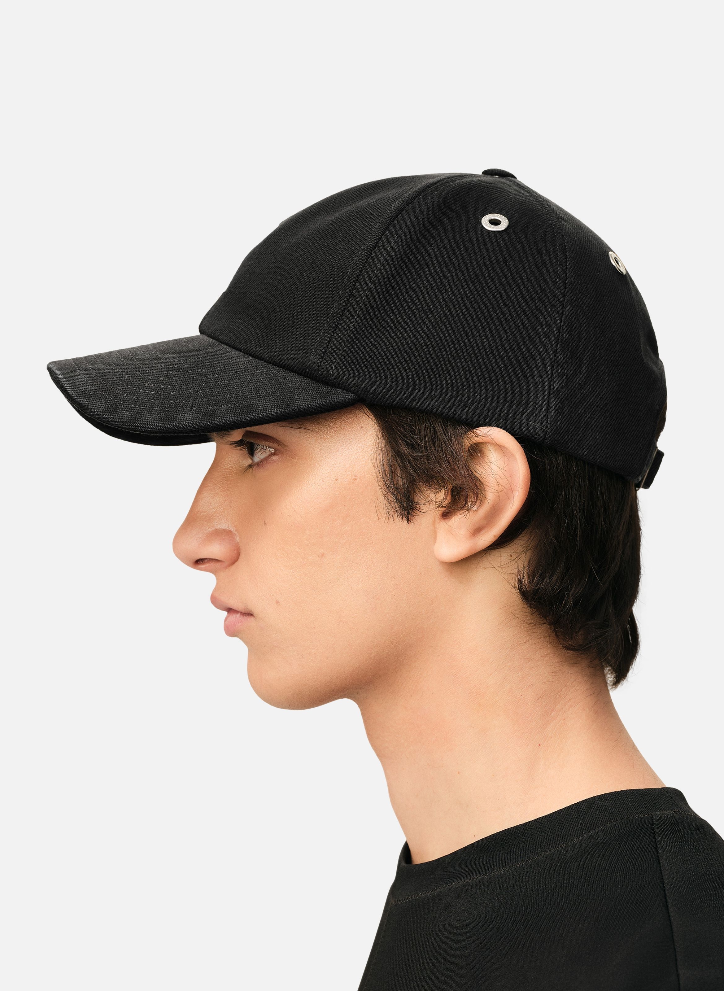 Casquette empiècement feutré ami unisexe en coton AMI PARIS Noir