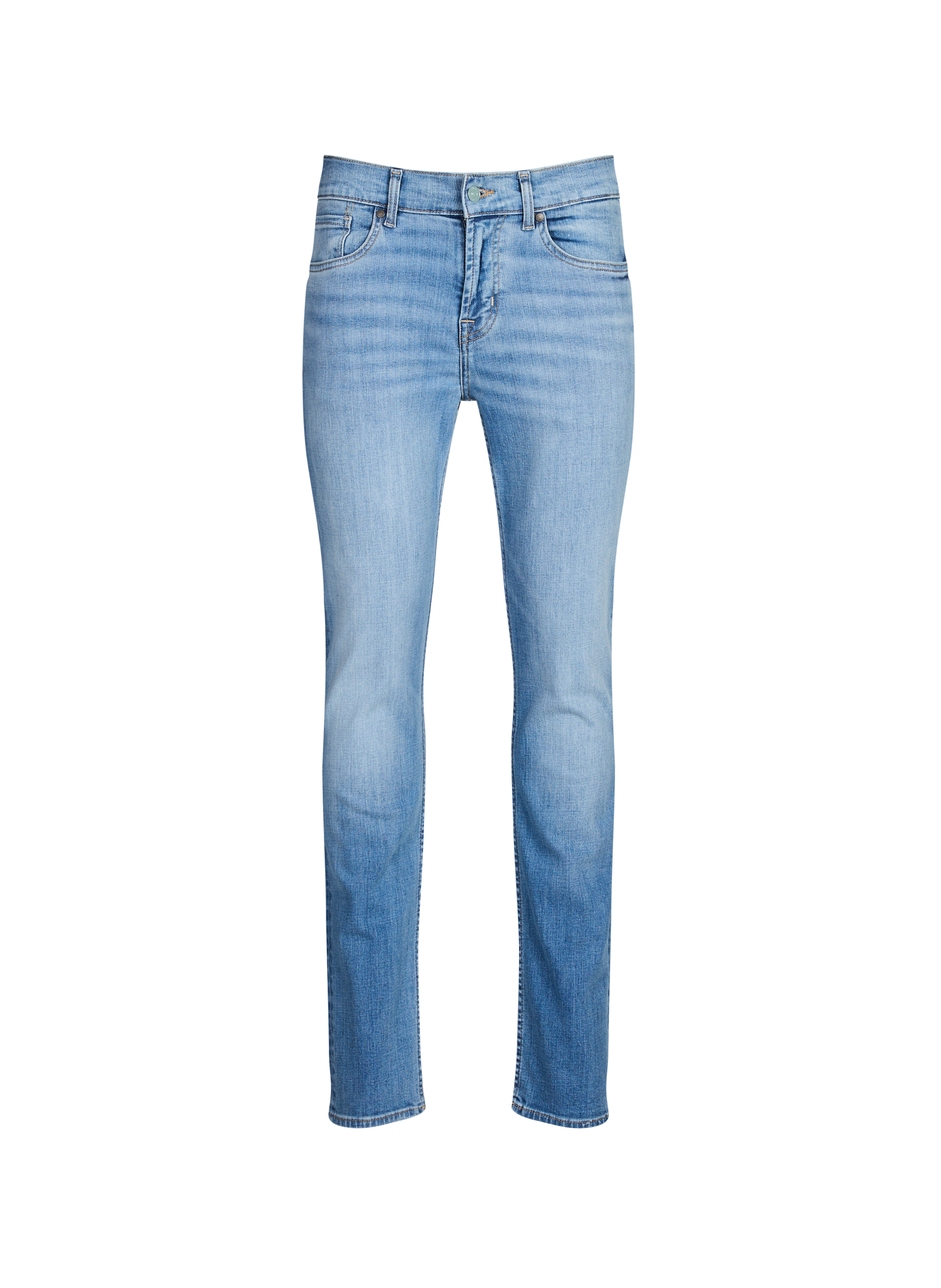 7 FOR ALL MANKIND Cotton-blend slim-fit jeans Blue