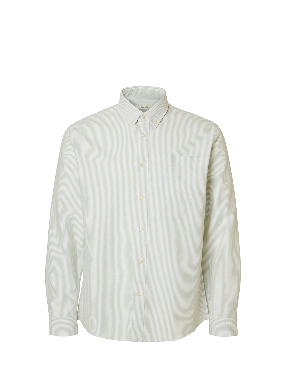 Chemise rayée en coton SELECTED Blanc