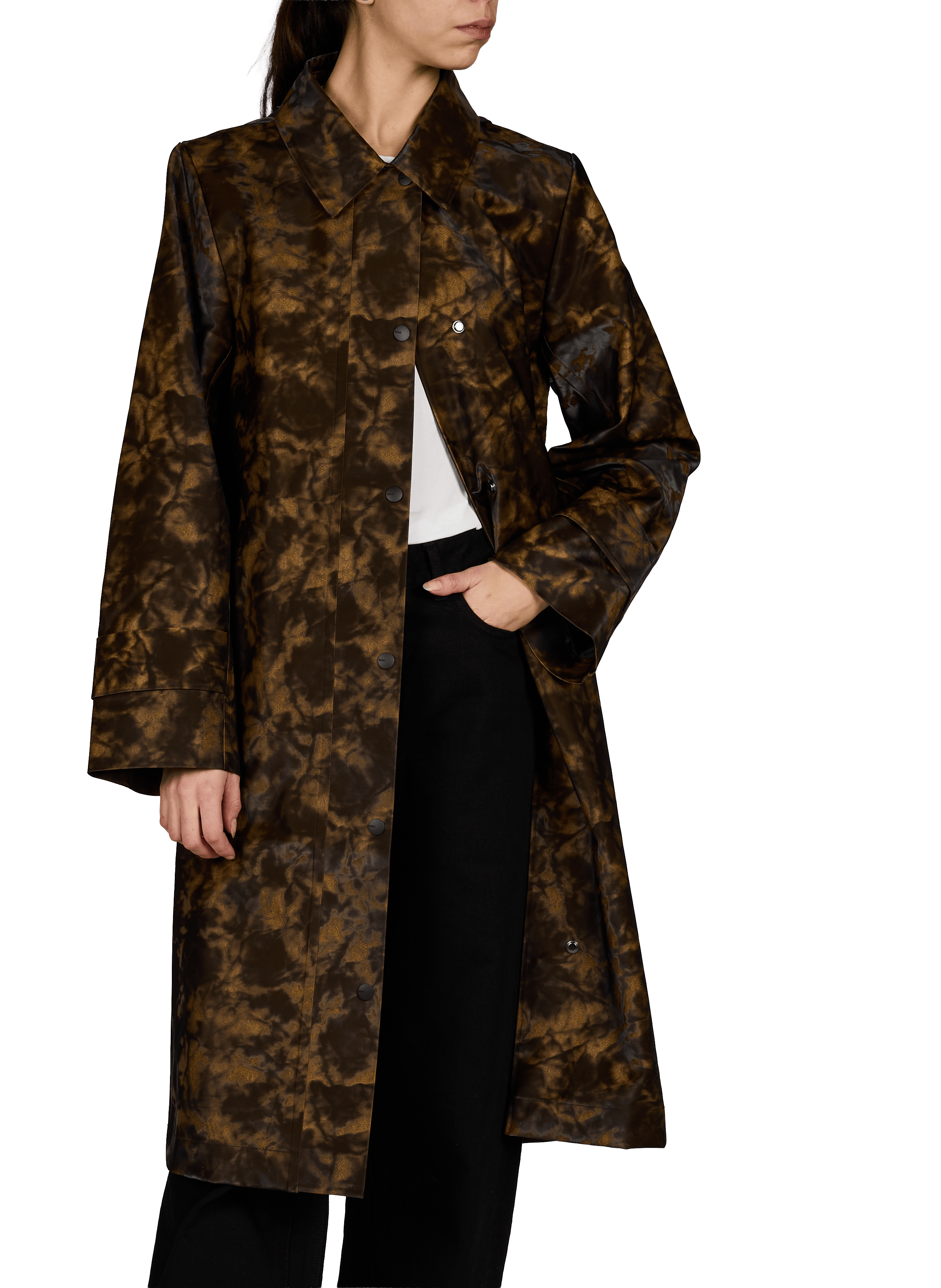 Parka longue  RAINS Marron