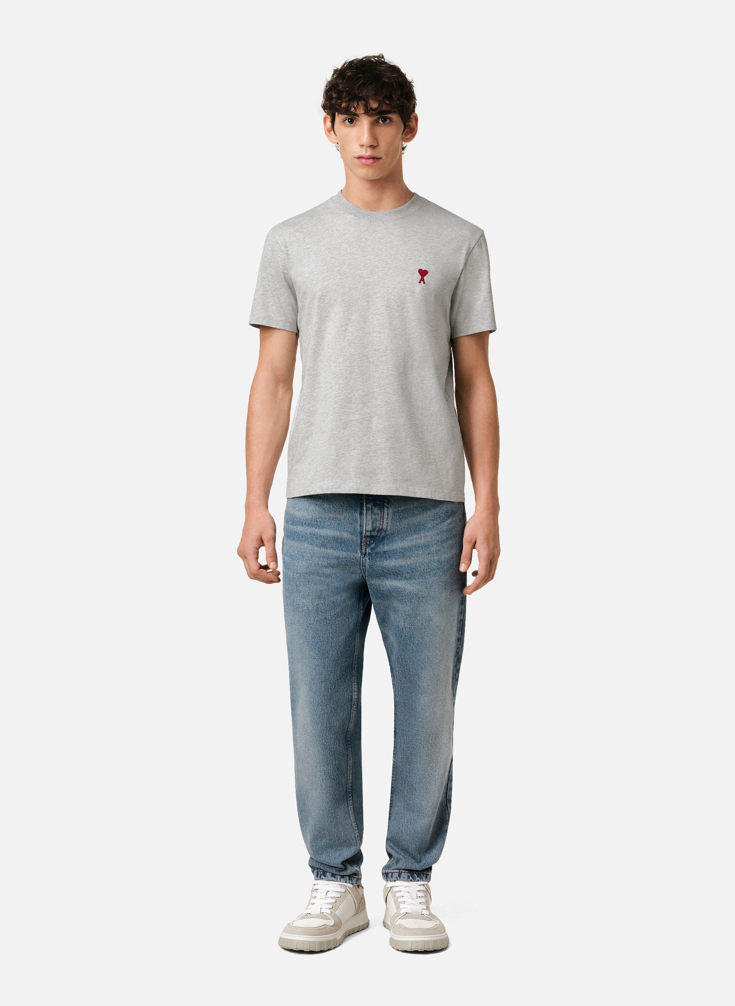 T-shirt Ami de Coeur Rouge unisexe AMI PARIS Gris