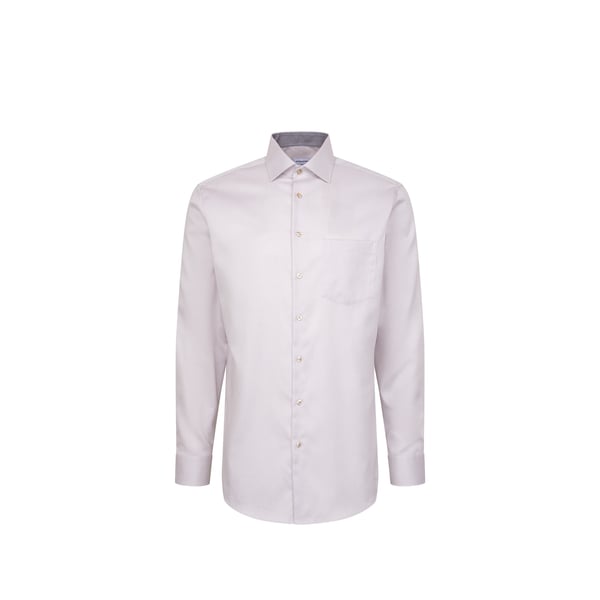 Chemise droite à poche en coton