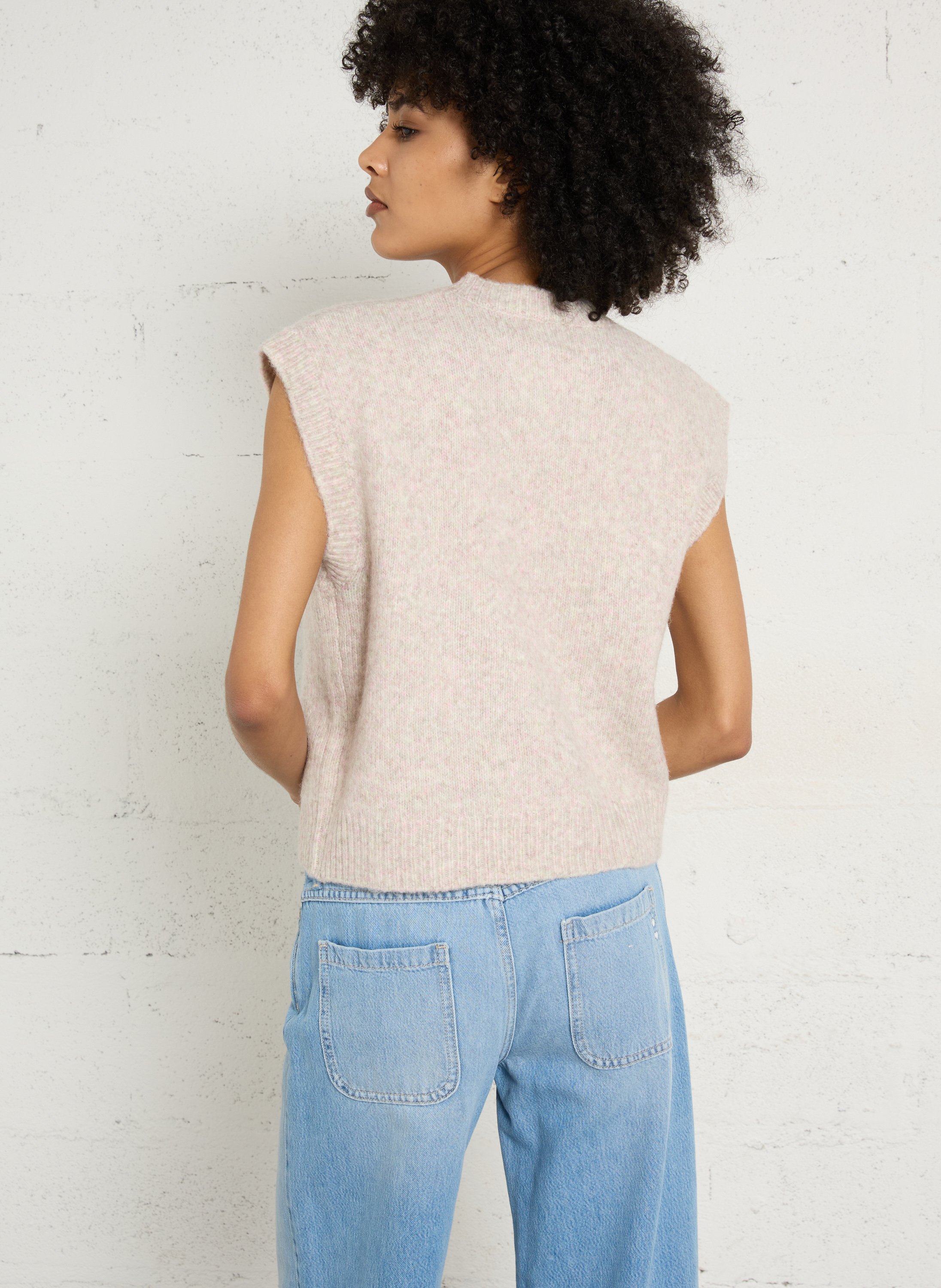 Pull ample sans manches en maille mélangée pawel MAISON 123 Violet