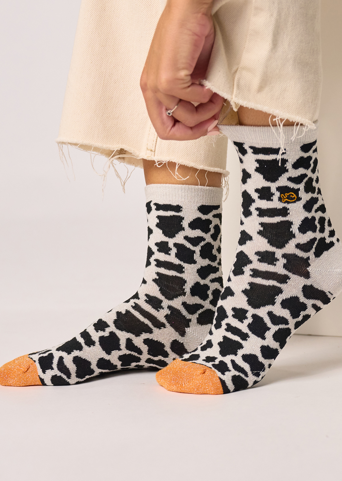 Chaussettes en coton peigné vache BILLYBELT Noir
