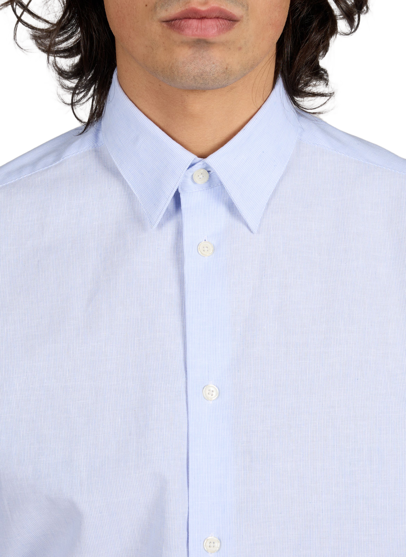 Striped shirt from Hasual-D in blended cotton and linen AU PRINTEMPS PARIS Blue
