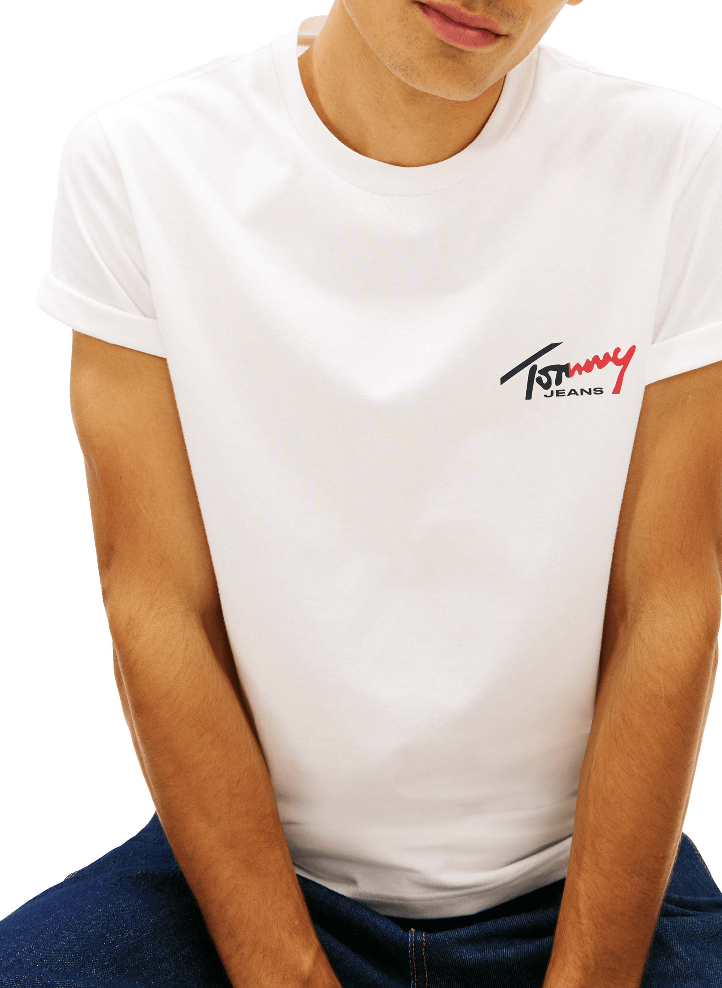 Straight-fit cotton T-shirt TOMMY HILFIGER White