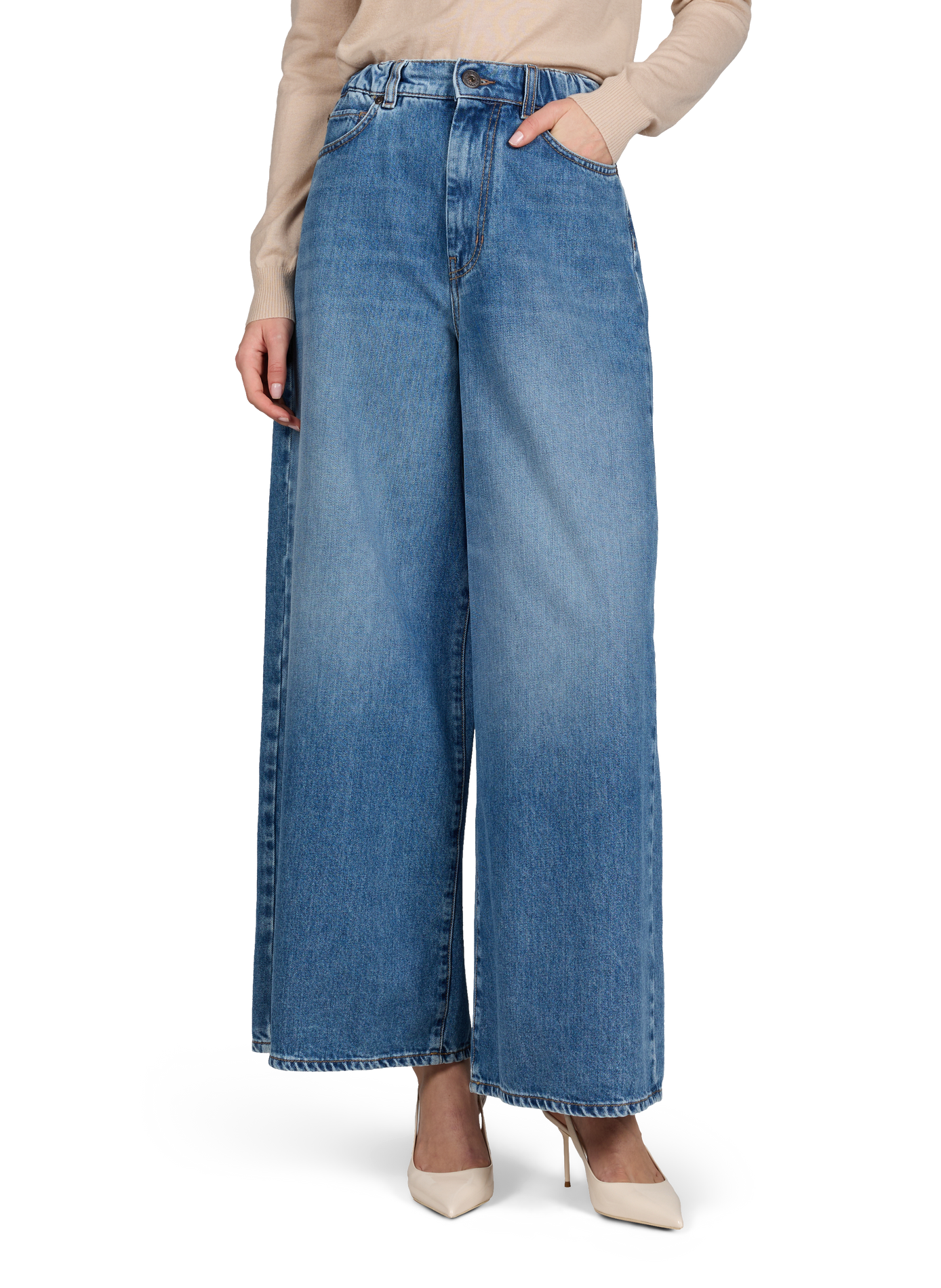 Jean large en coton MAX MARA WEEK END Bleu