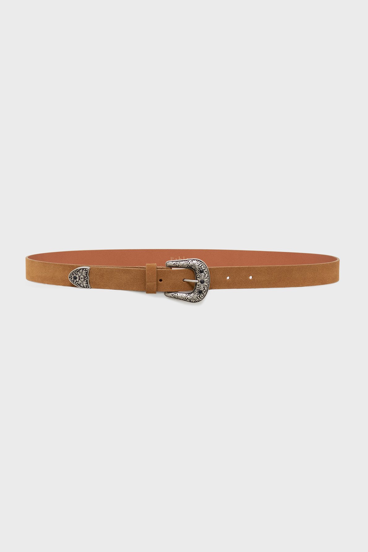 Ceinture en cuir velours - joe PABLO Marron