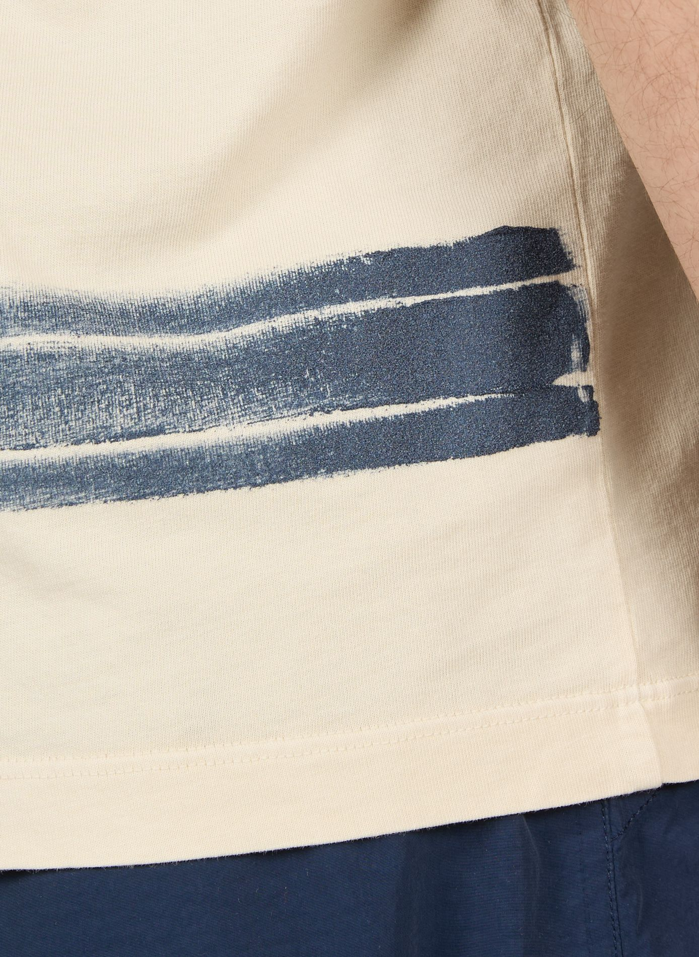 Biker-style cotton t-shirt CP COMPANY Beige