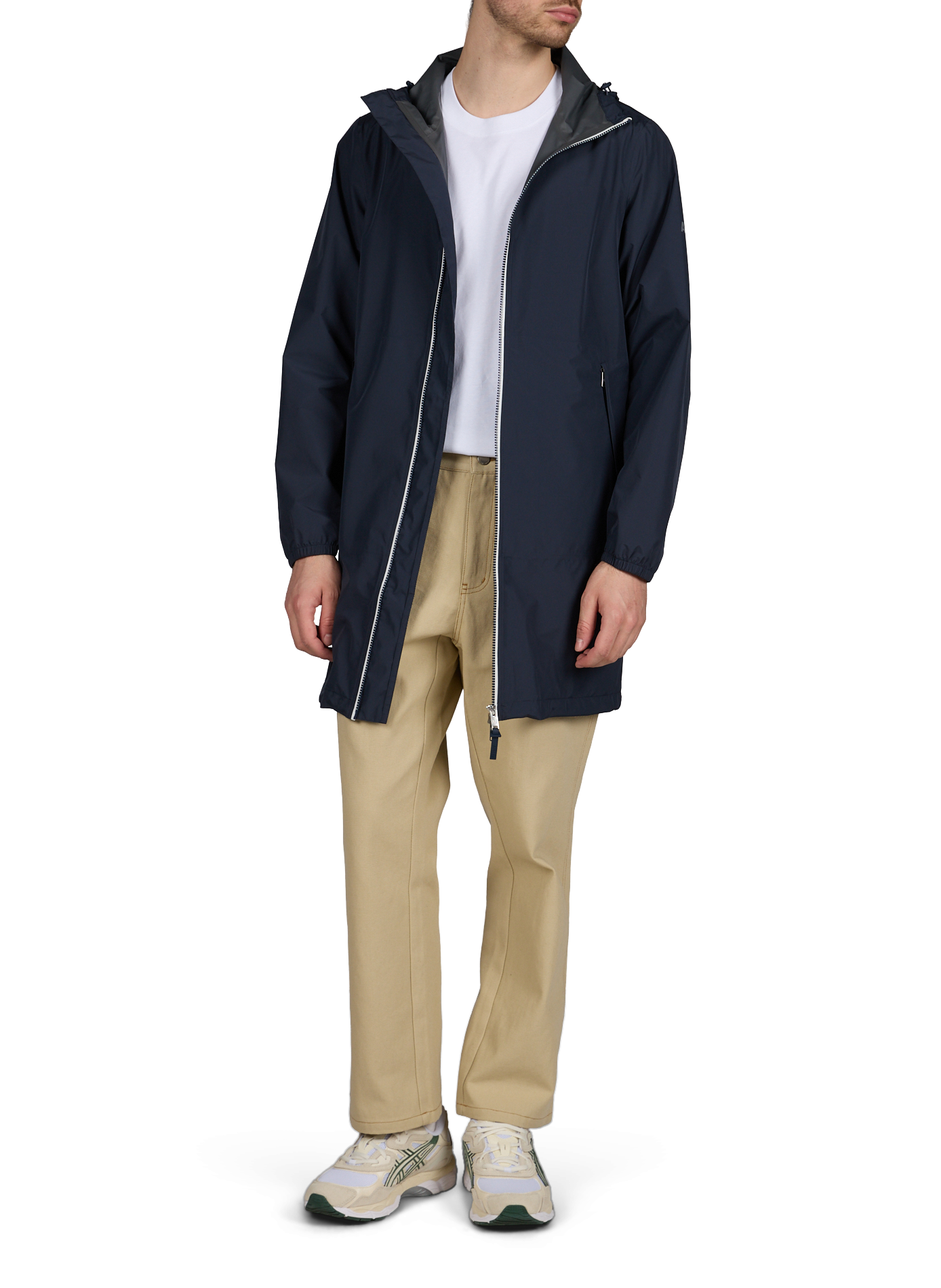 Mid-length hooded jacket AIGLE Blue