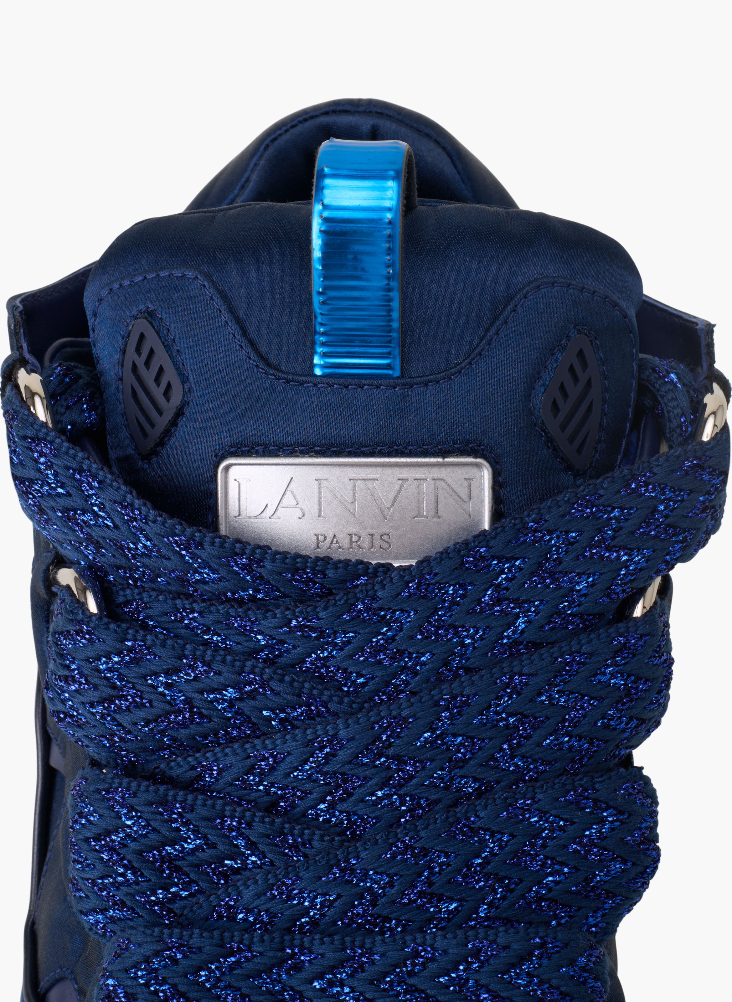 Sneakers curb en satin LANVIN Bleu