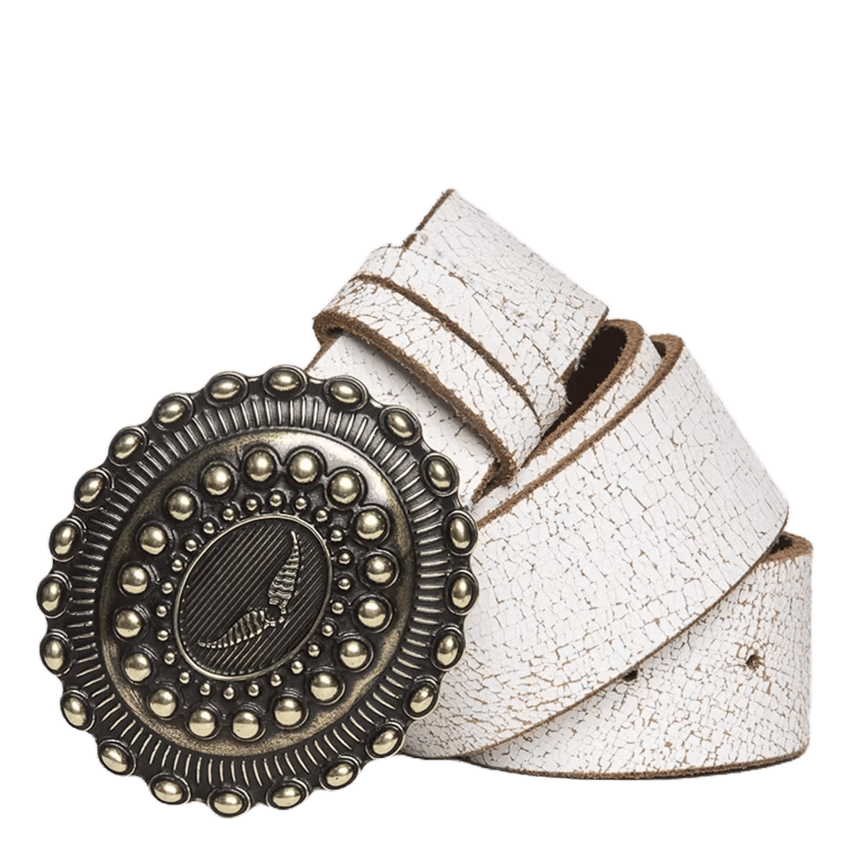 Ceinture stylé western en cuir santa fe ZADIG&VOLTAIRE Blanc
