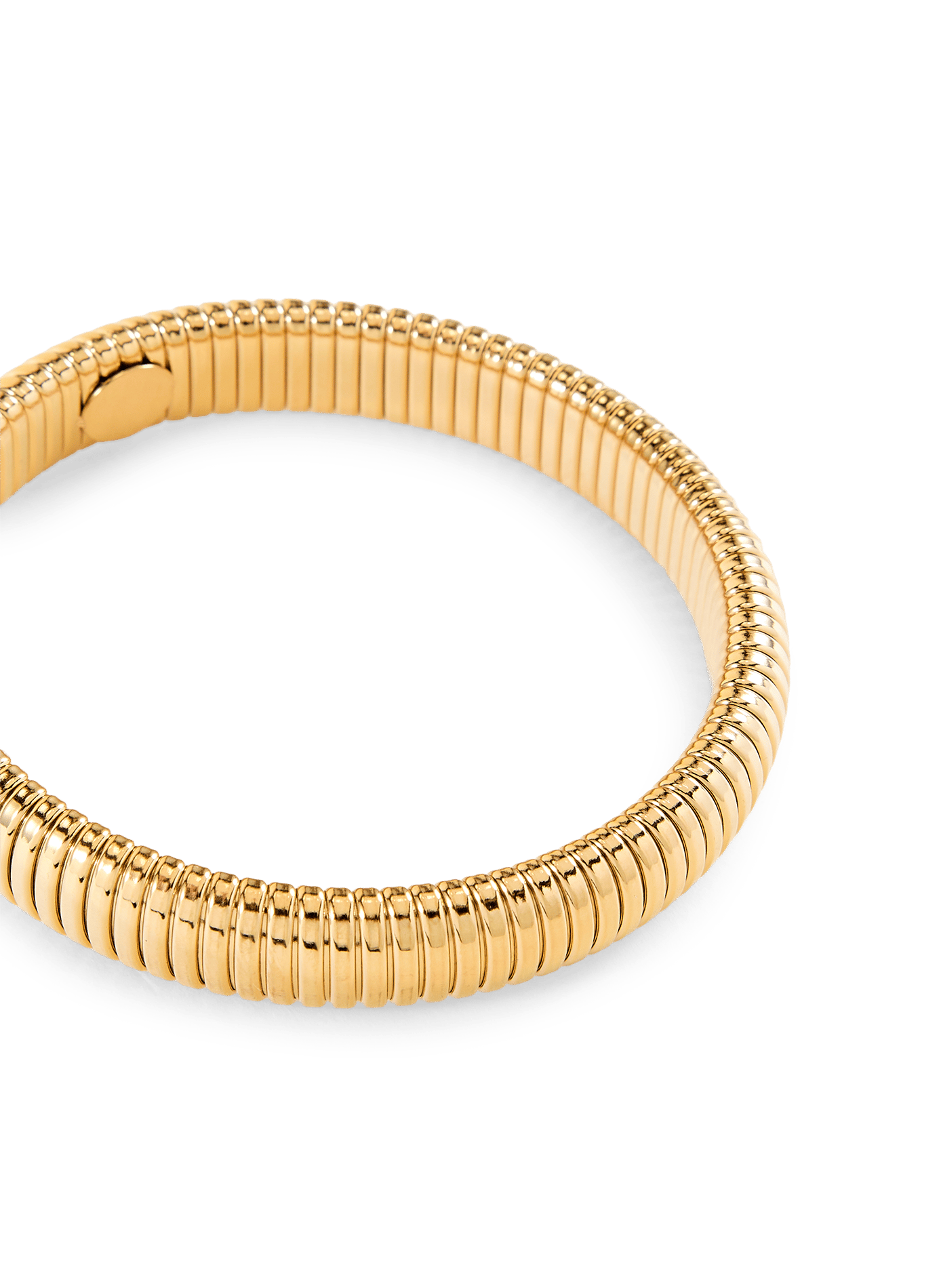 Bracelet jonc en maille souple côtelée AU PRINTEMPS PARIS Doré