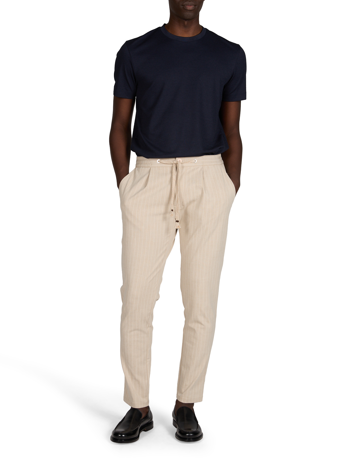 Striped cotton blend pants 1789 CALA Beige