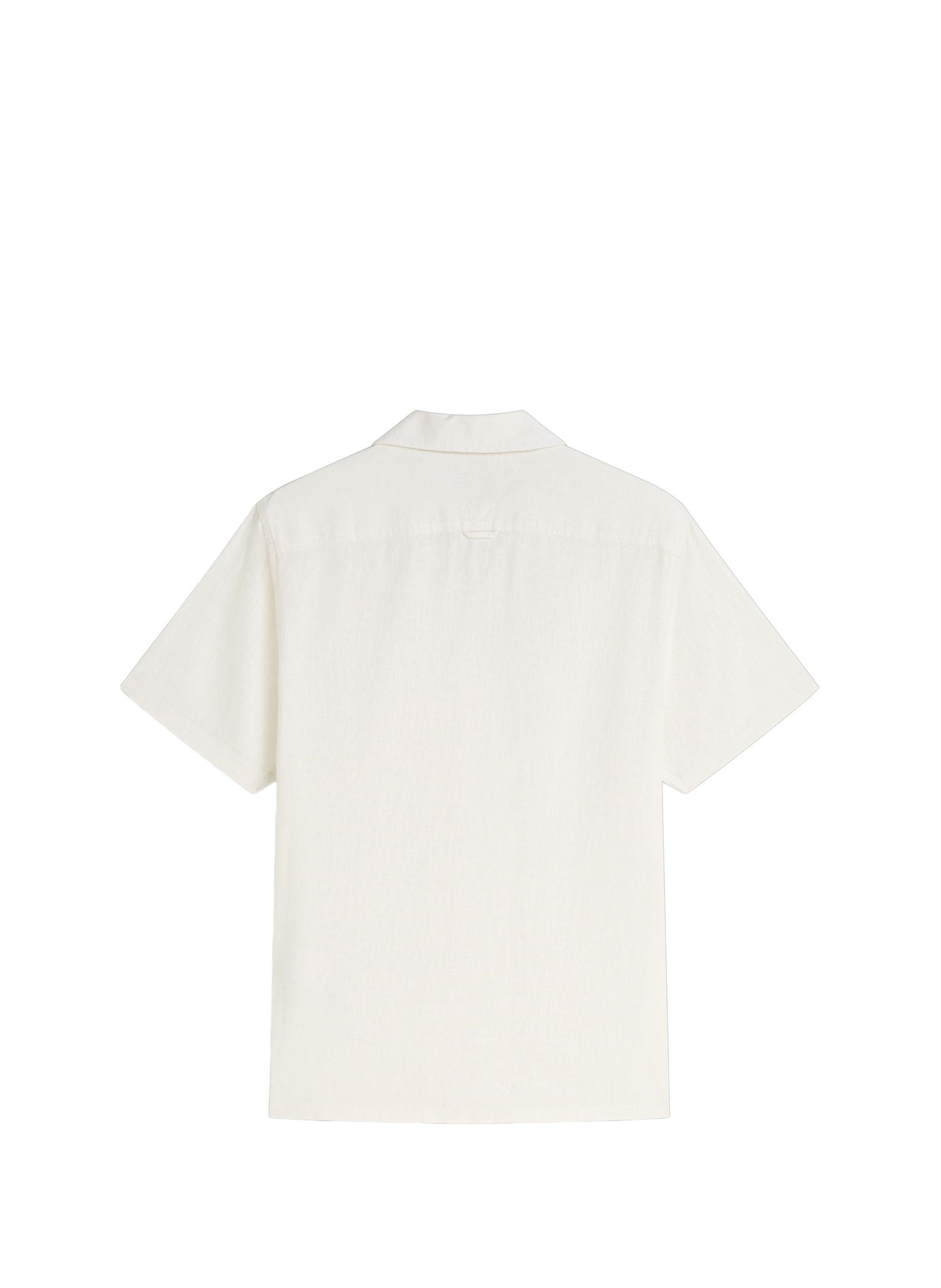 Short-sleeved linen and cotton polo TOMMY HILFIGER White