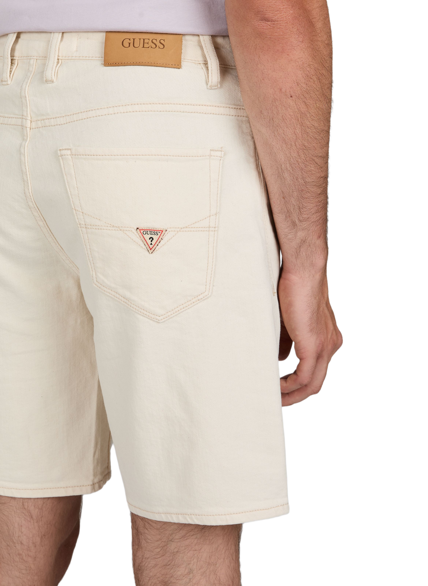 Short straight cut in cotton GUESS Beige