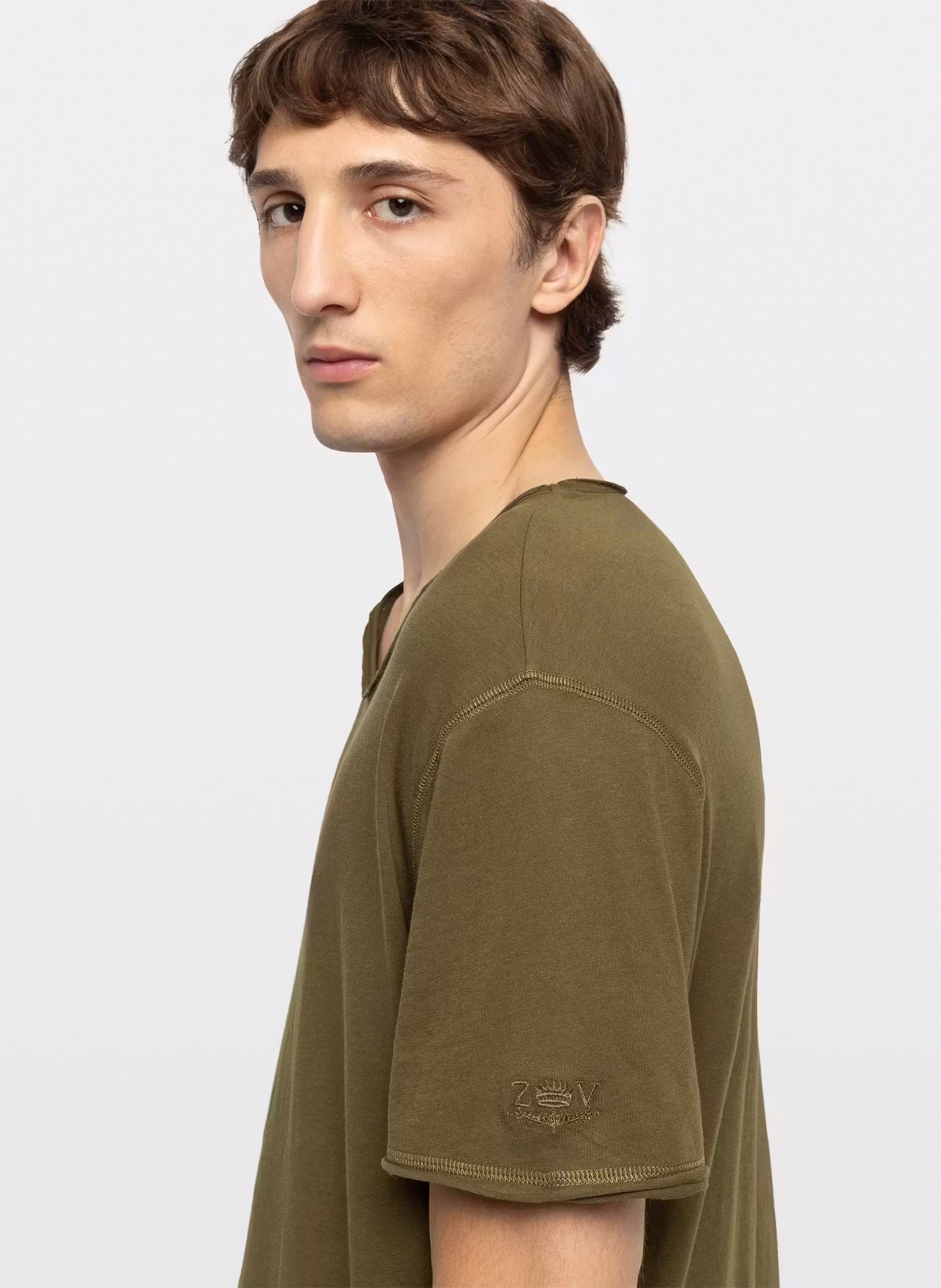 Rechte katoenen T-shirt in Monastir-stijl ZADIG&VOLTAIRE Groen