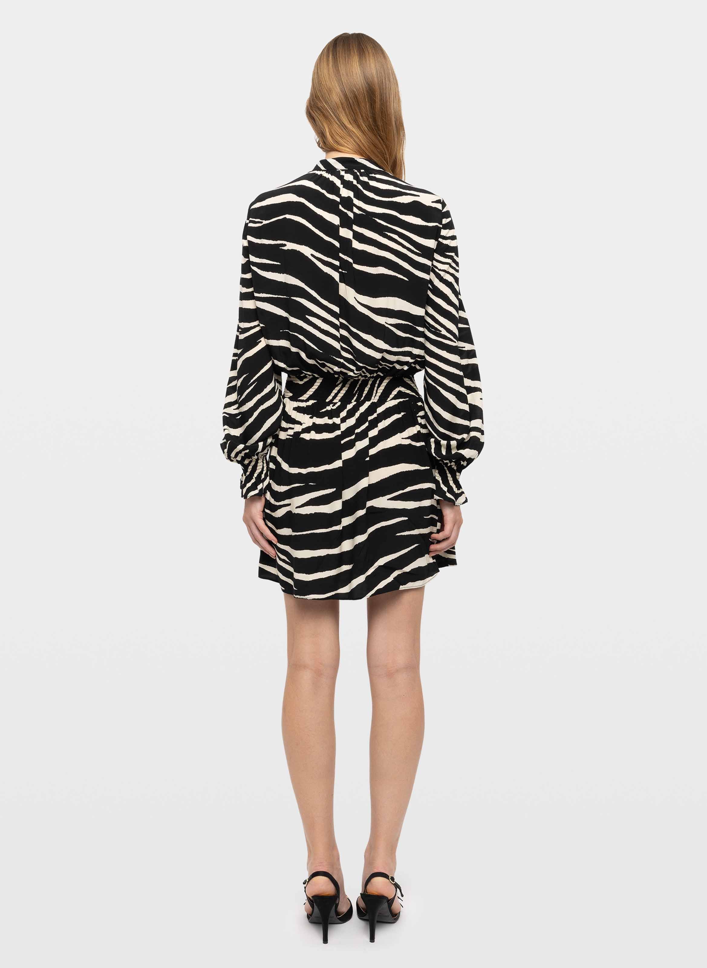 Robe courte cintrée rayados ZADIG&VOLTAIRE Noir