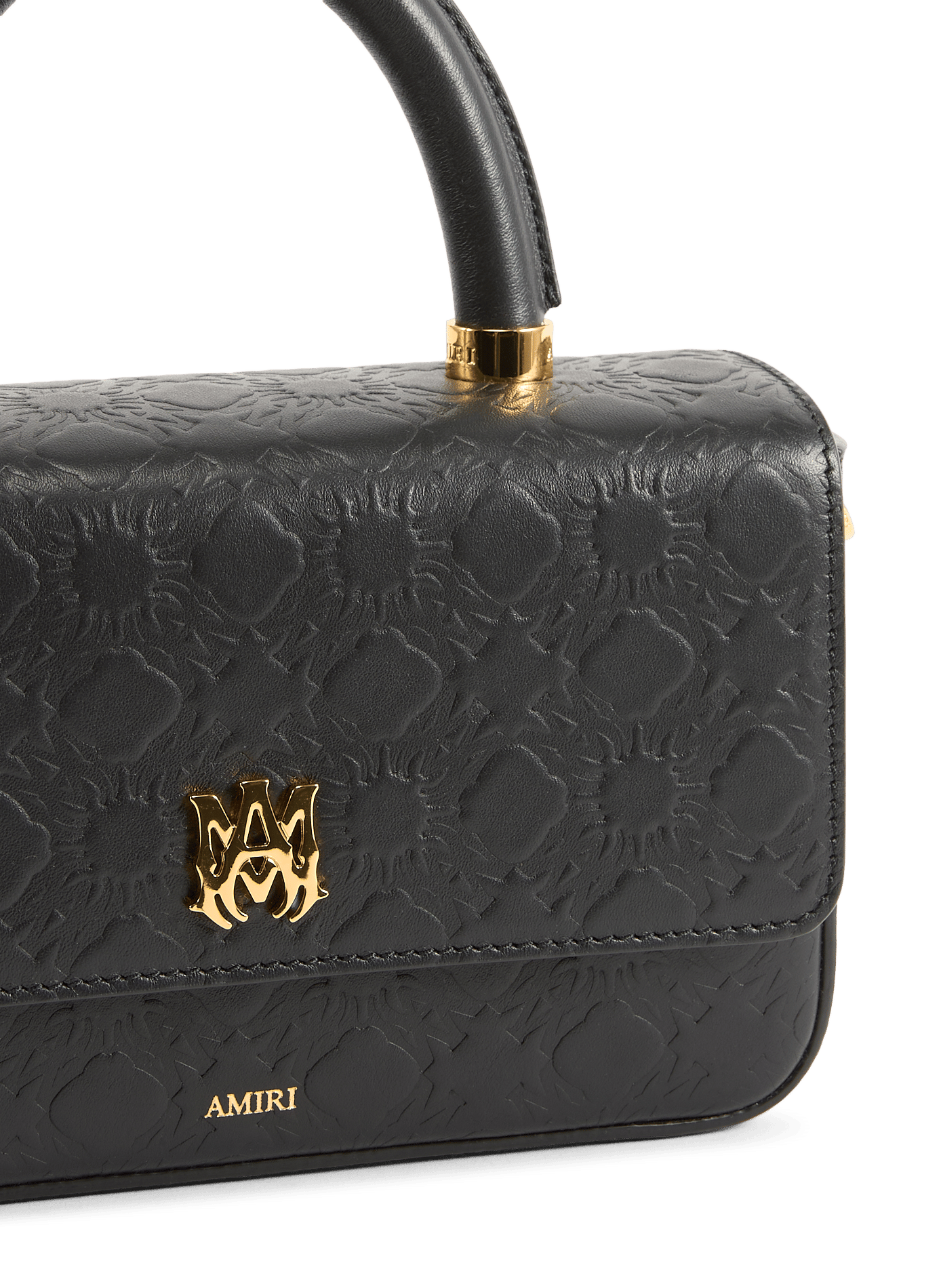 Micro Ma Long leather handbag AMIRI Black