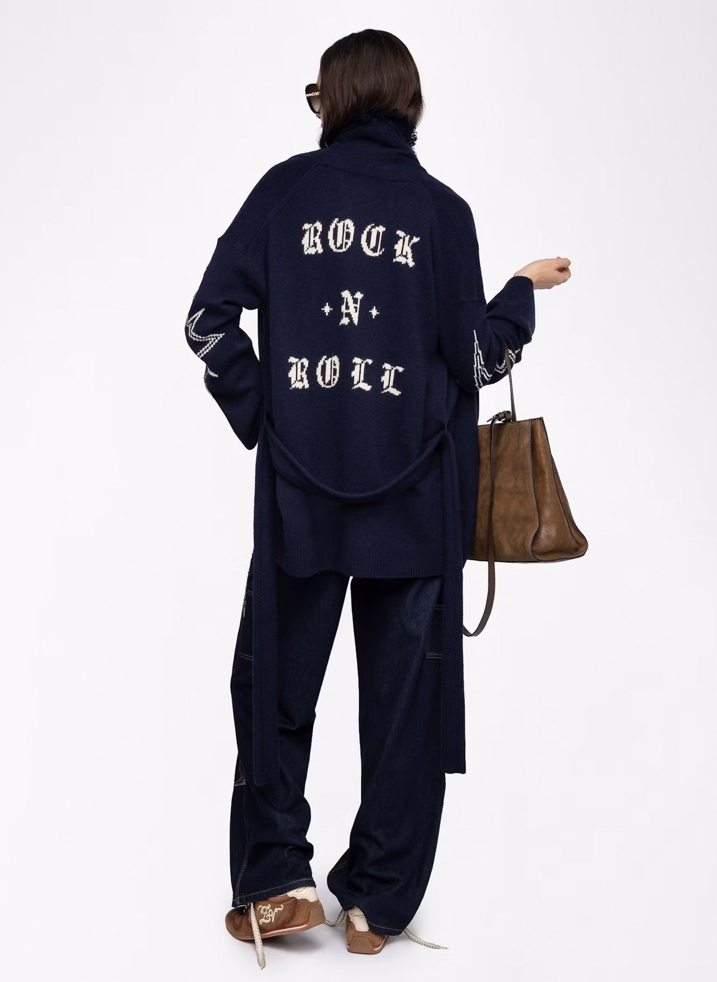 Manteau col v en laine et cachemire alpa ZADIG&VOLTAIRE Bleu