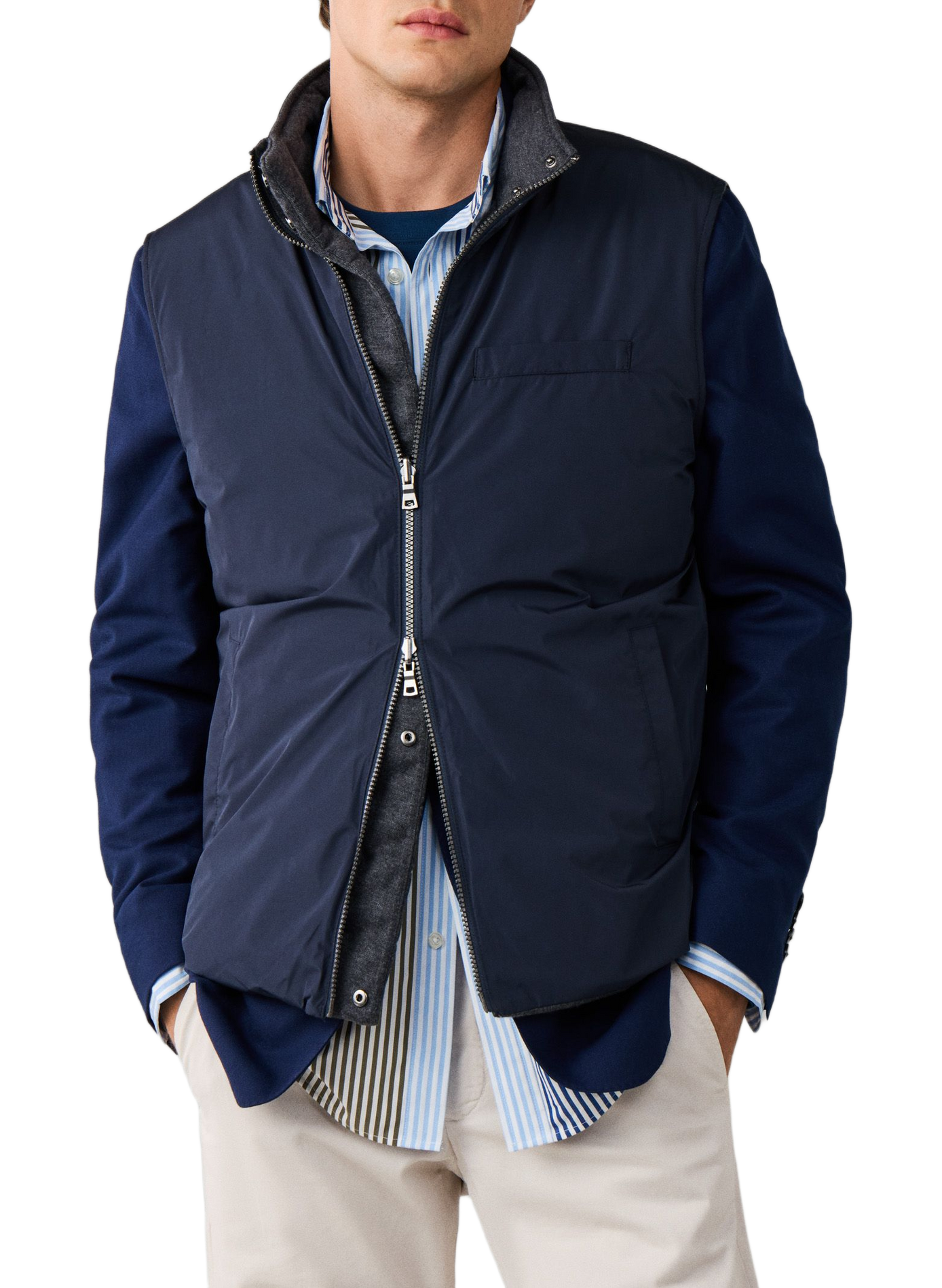 Doudoune droite zippée FACONNABLE Blue