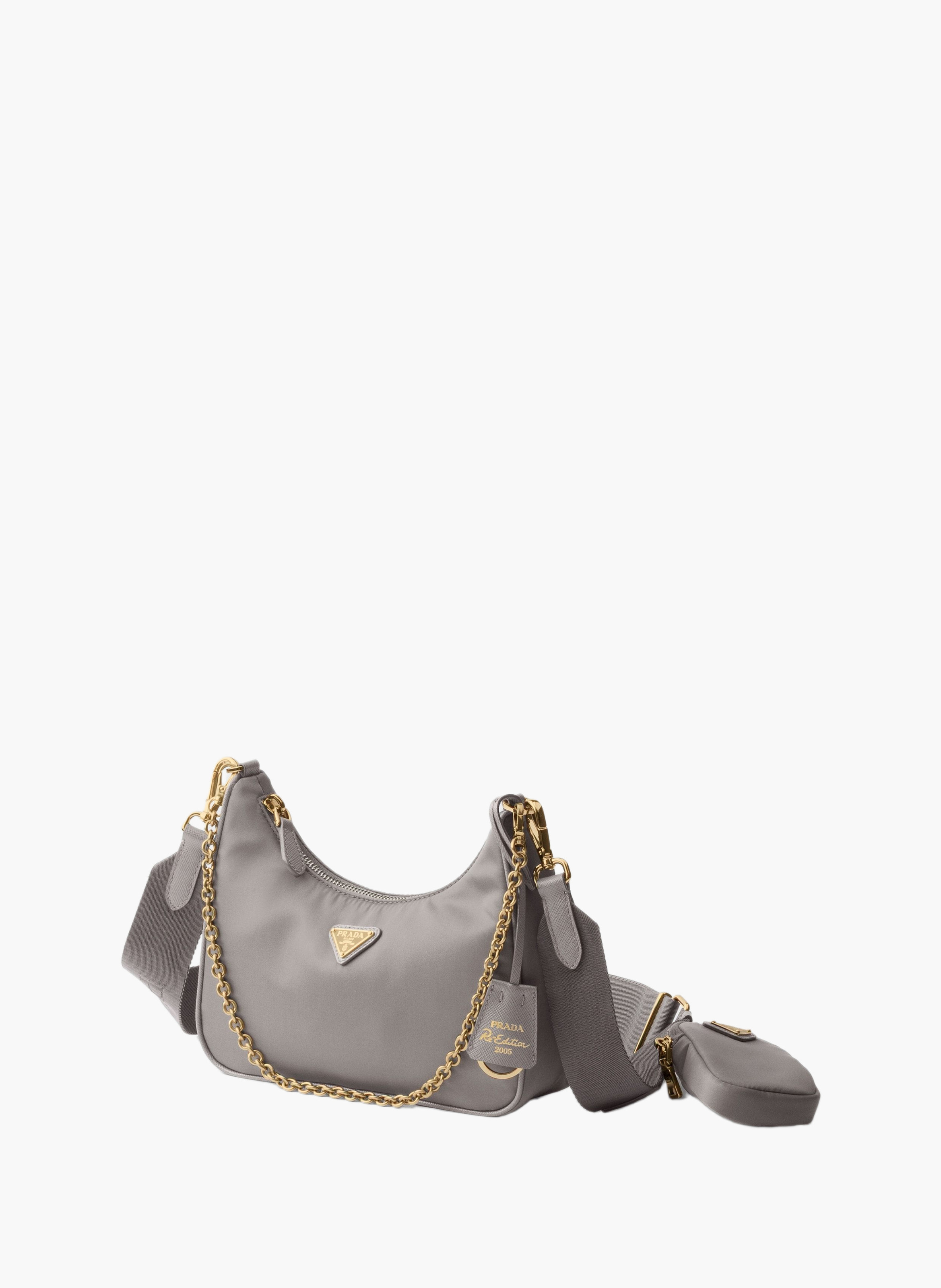 Sac prada re-edition 2005 en re-nylon PRADA Gris