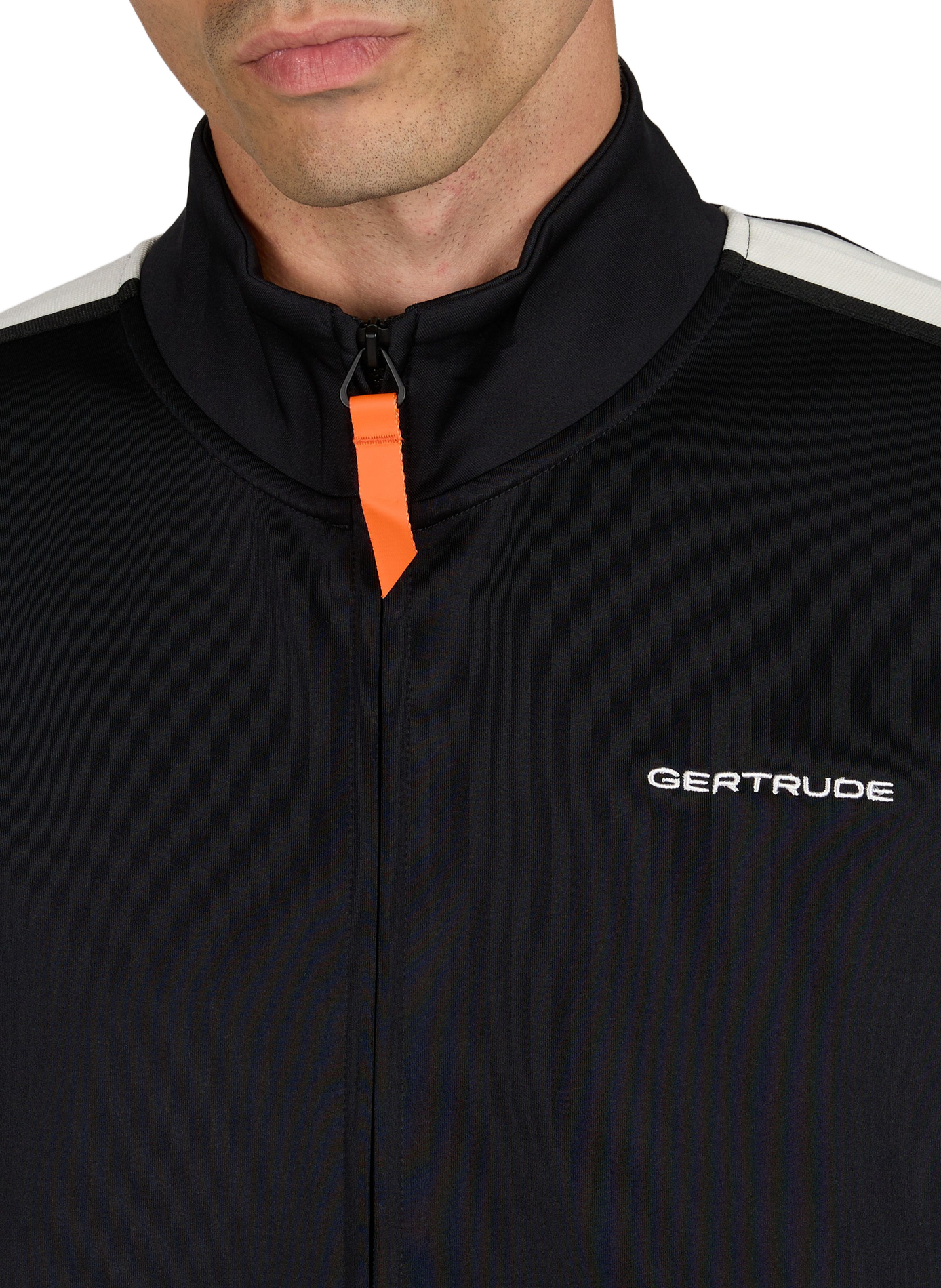 Straight track jacket with high collar GERTRUDE Black